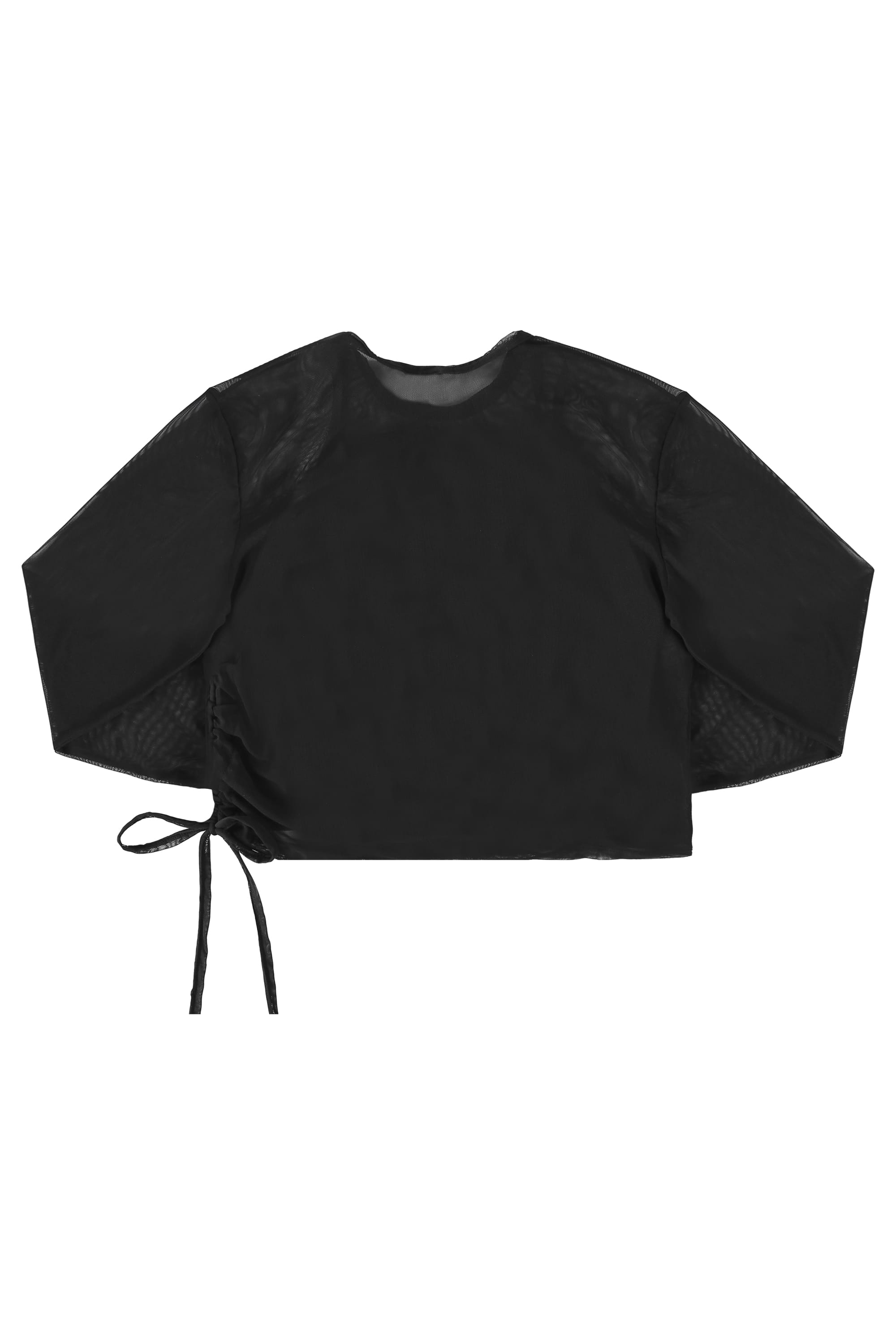 Blusa em Tule e Top em Cotton Juvenil (Preto) Gloss - Imagem 3