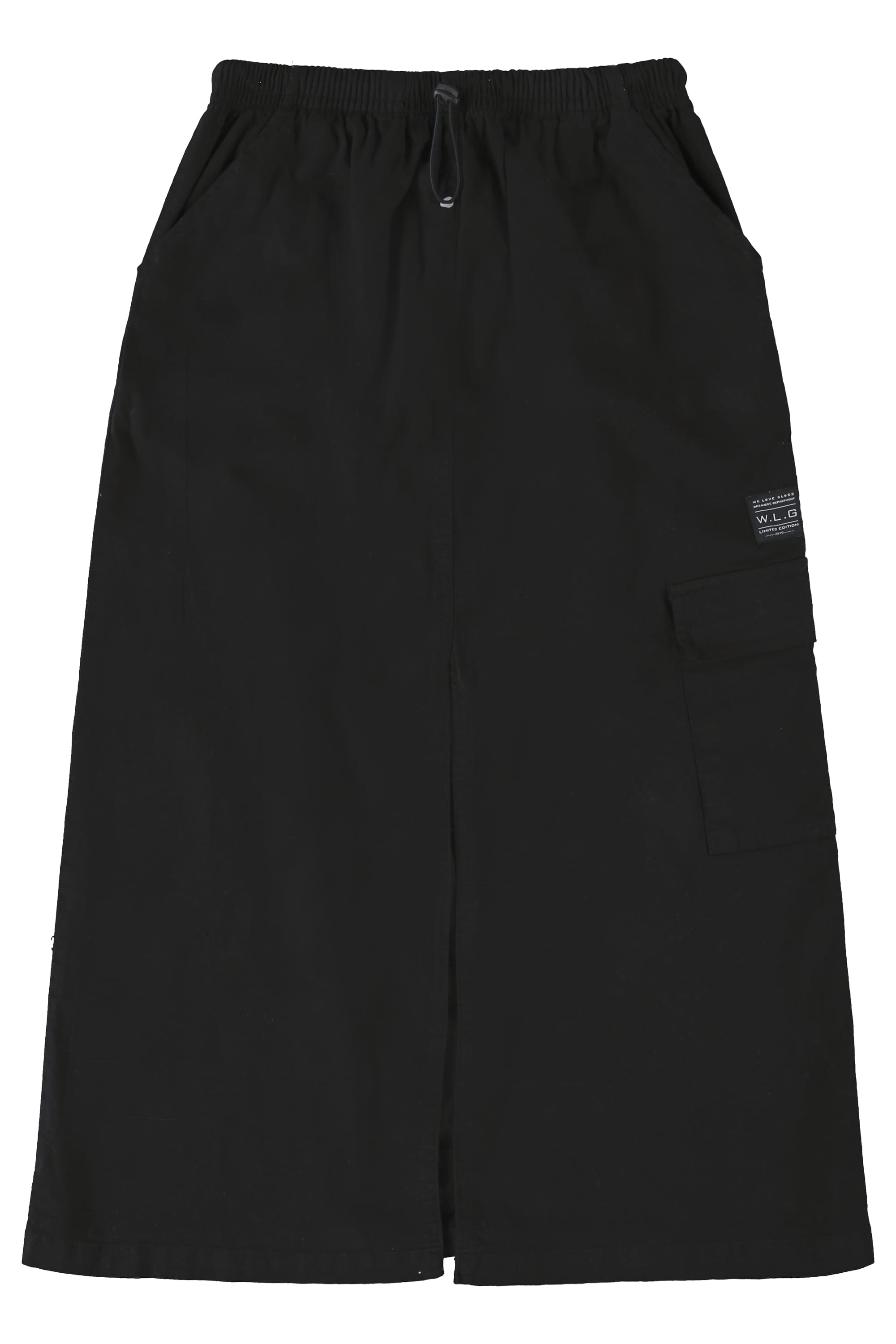 Saia Cargo Midi em Sarja Juvenil (Preto) Gloss - Imagem 2