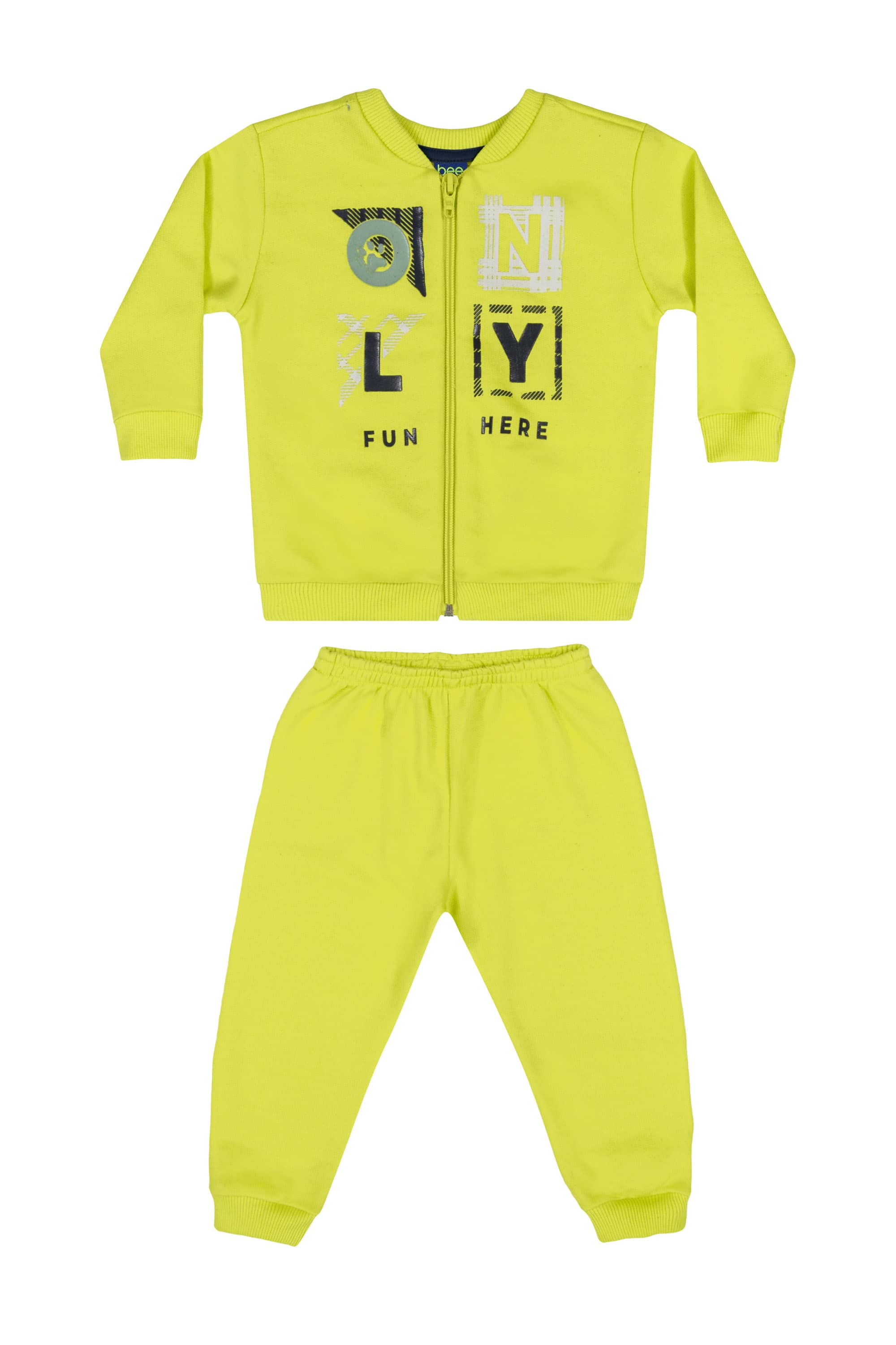 Conjunto Jaqueta e Calça em Moletom Bebê Menino (Verde) Bee Loop