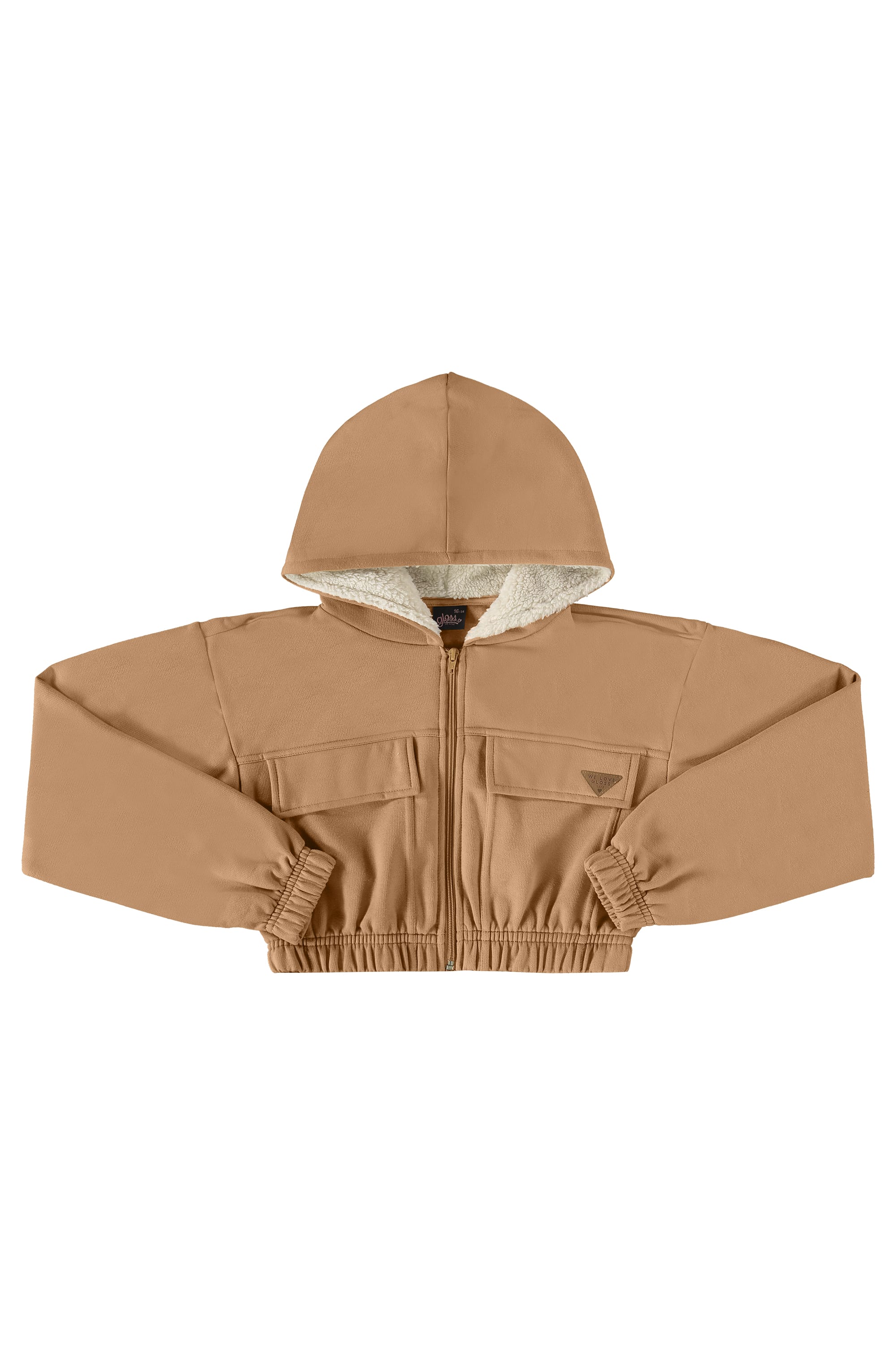 Jaqueta em Moletom e Pelo Juvenil (Marrom) Gloss - Imagem 3