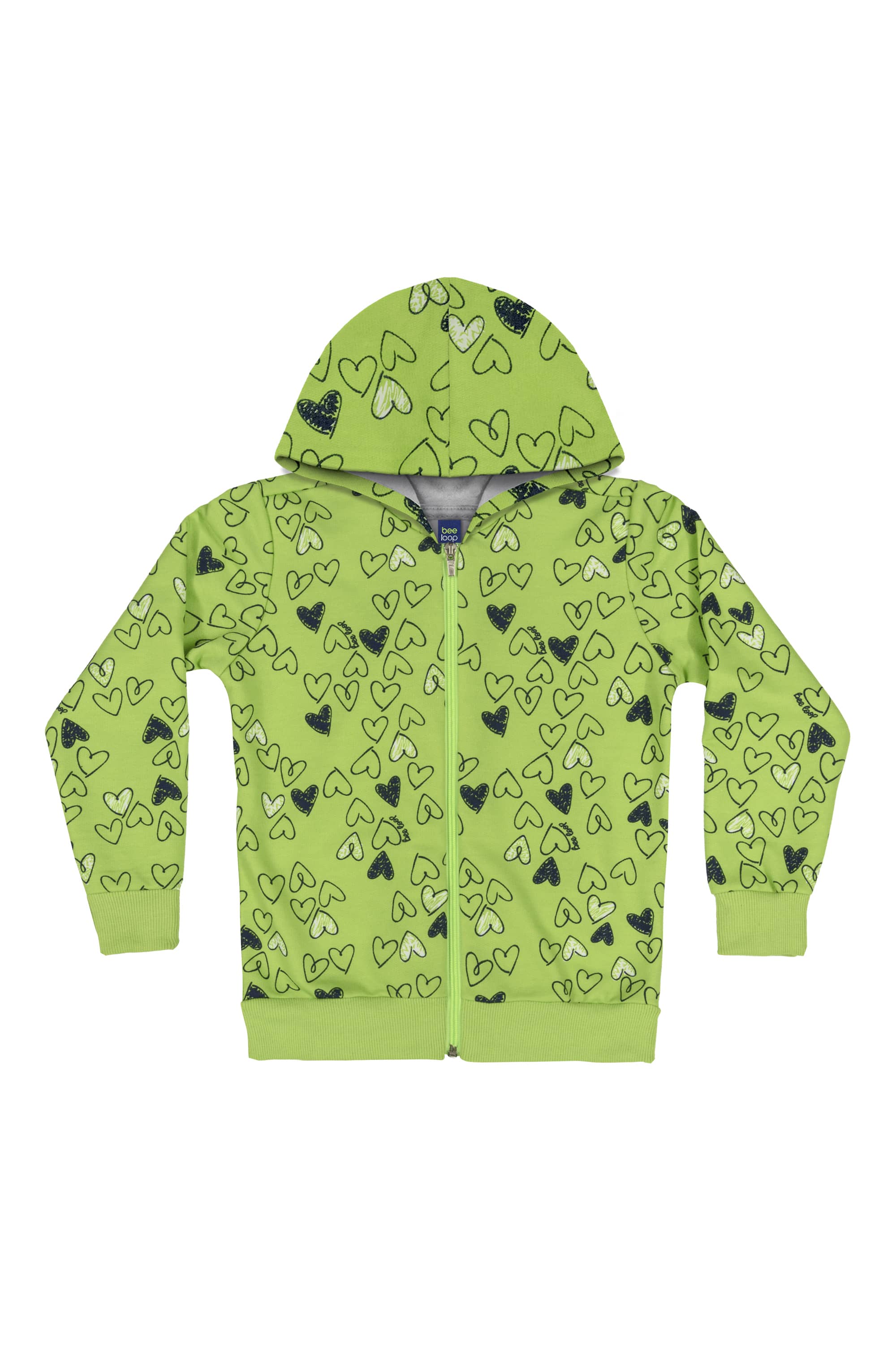 Jaqueta em Moletom Infantil Menina (Verde) Bee Loop