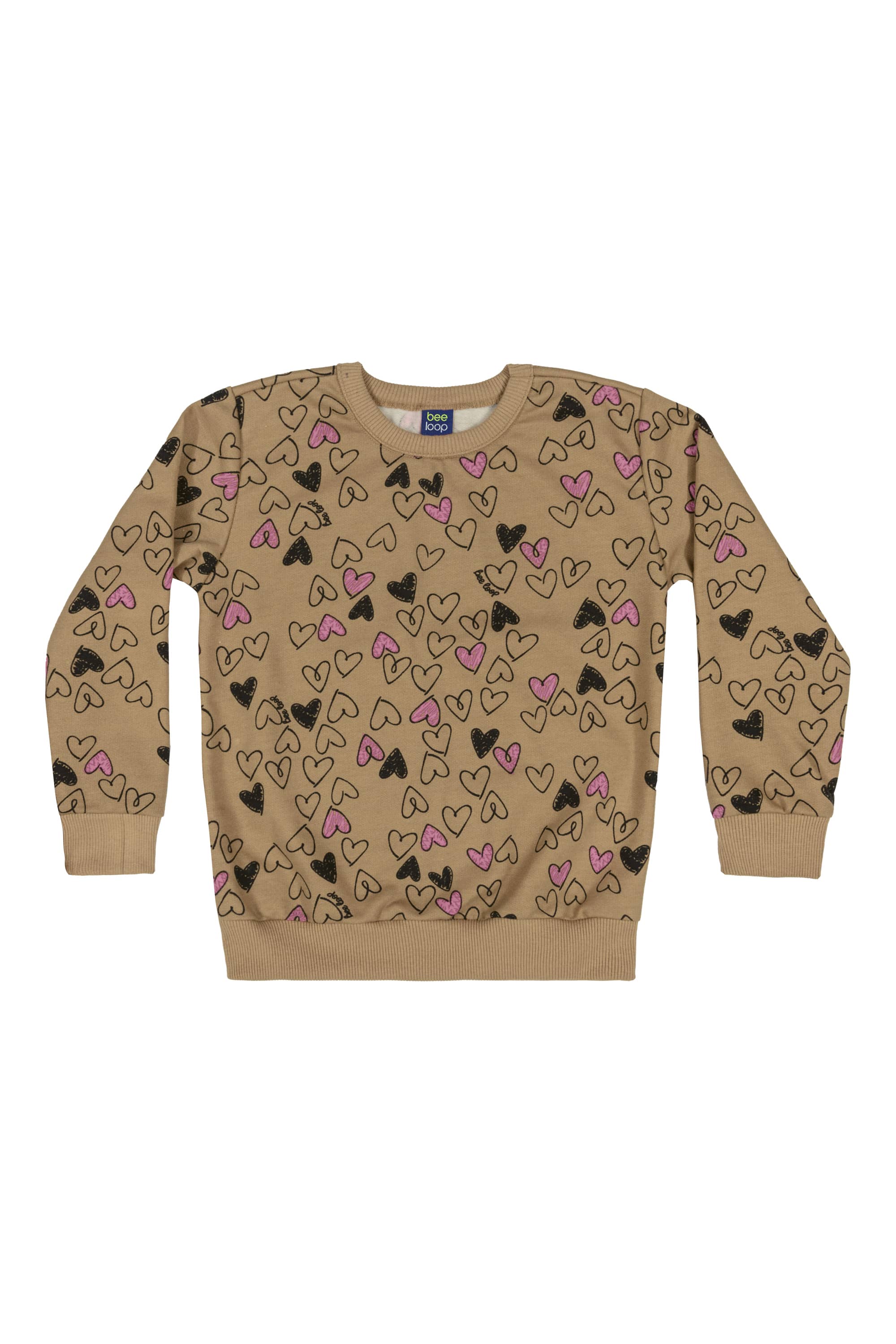 Conjunto Blusão e Legging Infantil Menina (Marrom) Bee Loop - Imagem 3