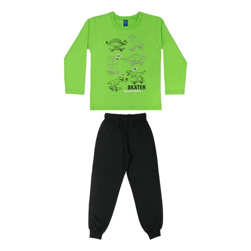 Conjunto-Camiseta-e-Calca-Infantil-Menino--Verde--Bee-Loop