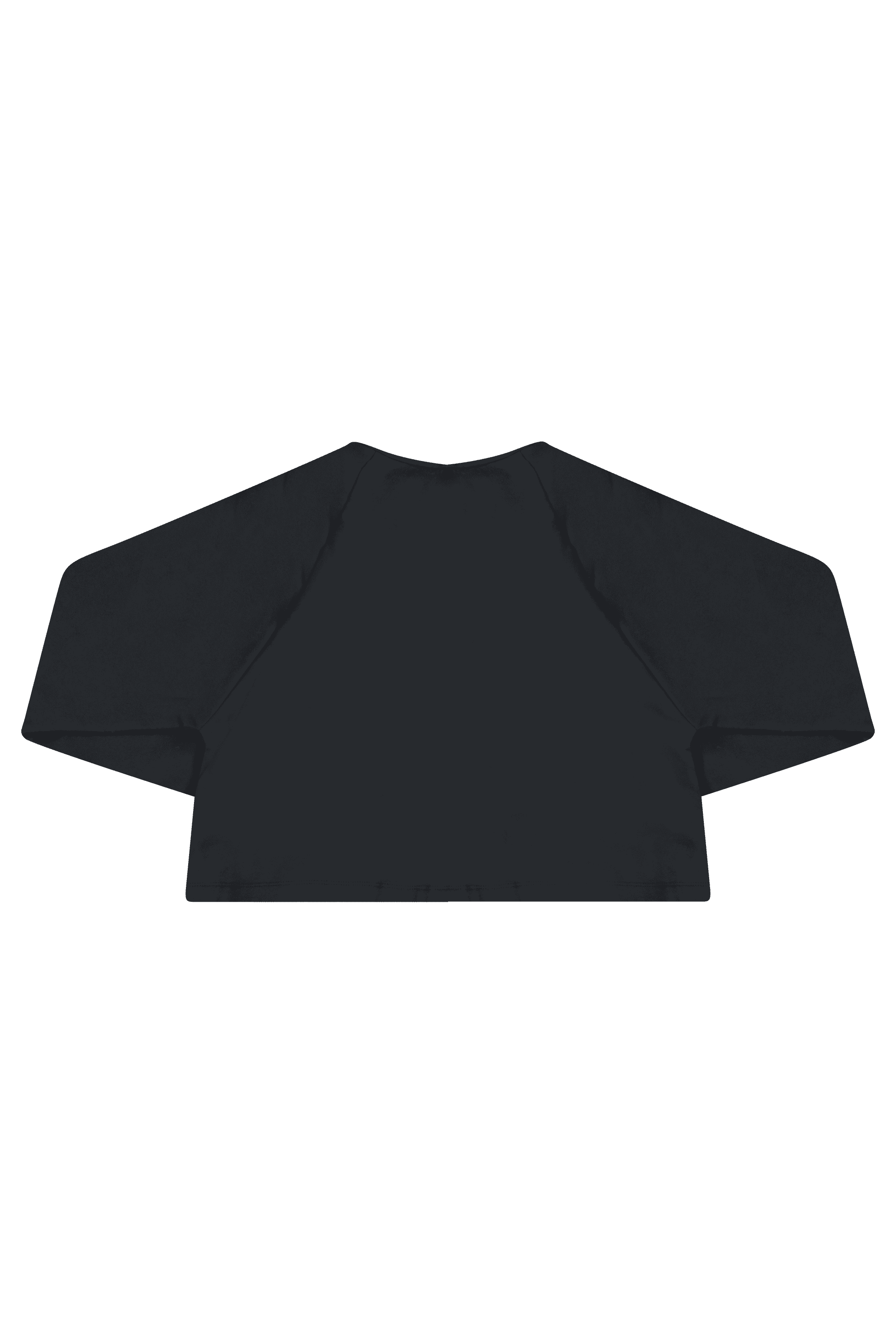 Blusão Cropped em Molecotton Juvenil (Preto) Gloss - Imagem 3