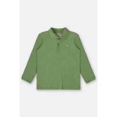 Camisa-Polo-Manga-longa-em-Suedine-Infantil-Menino--Verde--Up-Baby