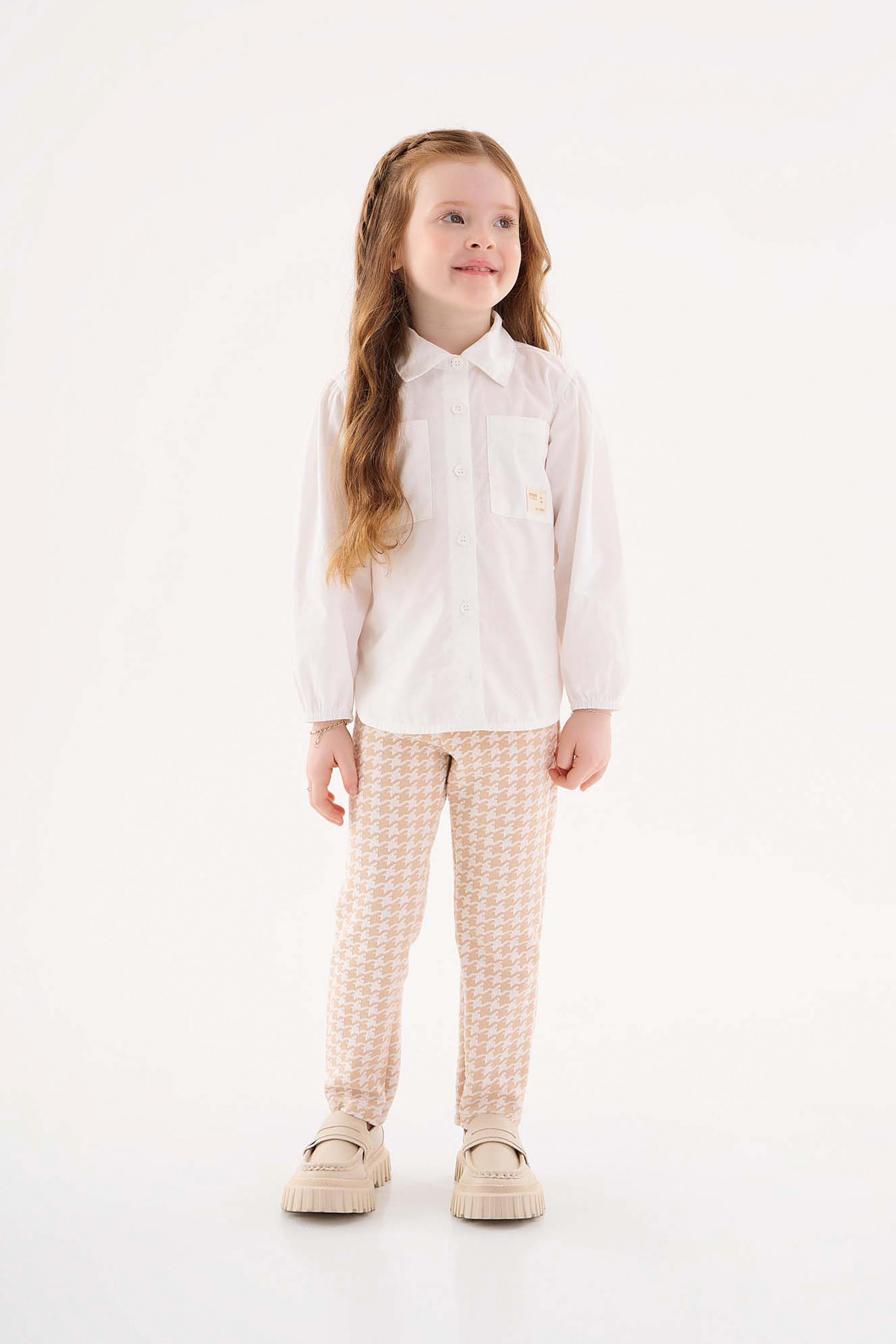 Camisa Manga Longa Infantil Menina (Off White) Up Baby