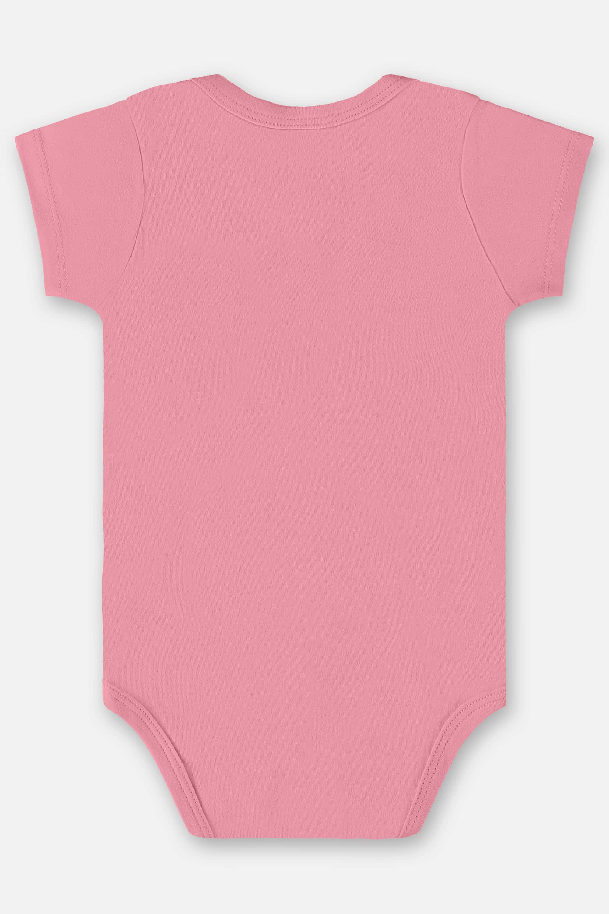 Body Manga Curta em Suedine Unissex para Bebê (Rosa) Up Baby - Imagem 3
