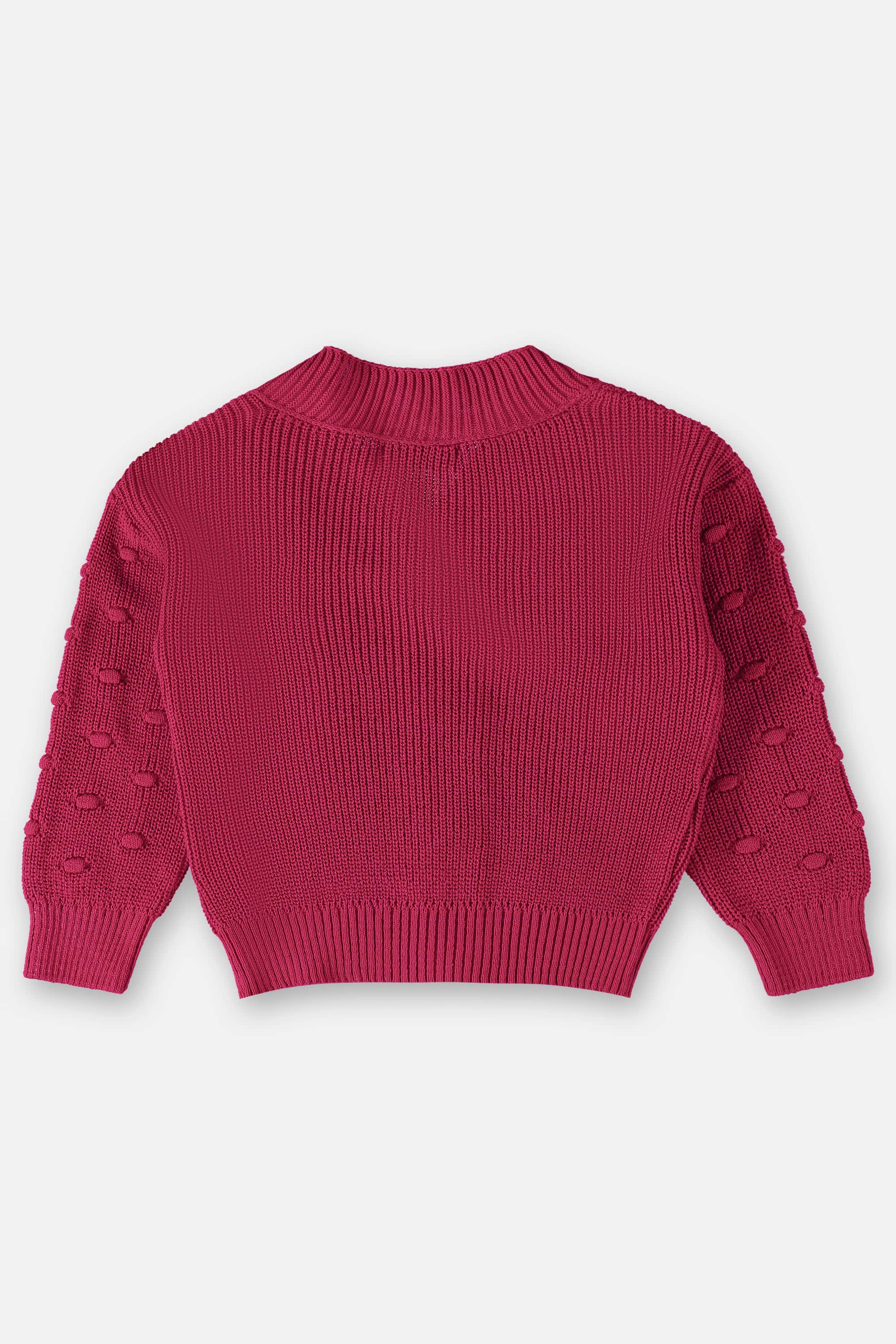 Casaco em Tricô Infantil para Meninas (Rosa) Up Baby - Imagem 4