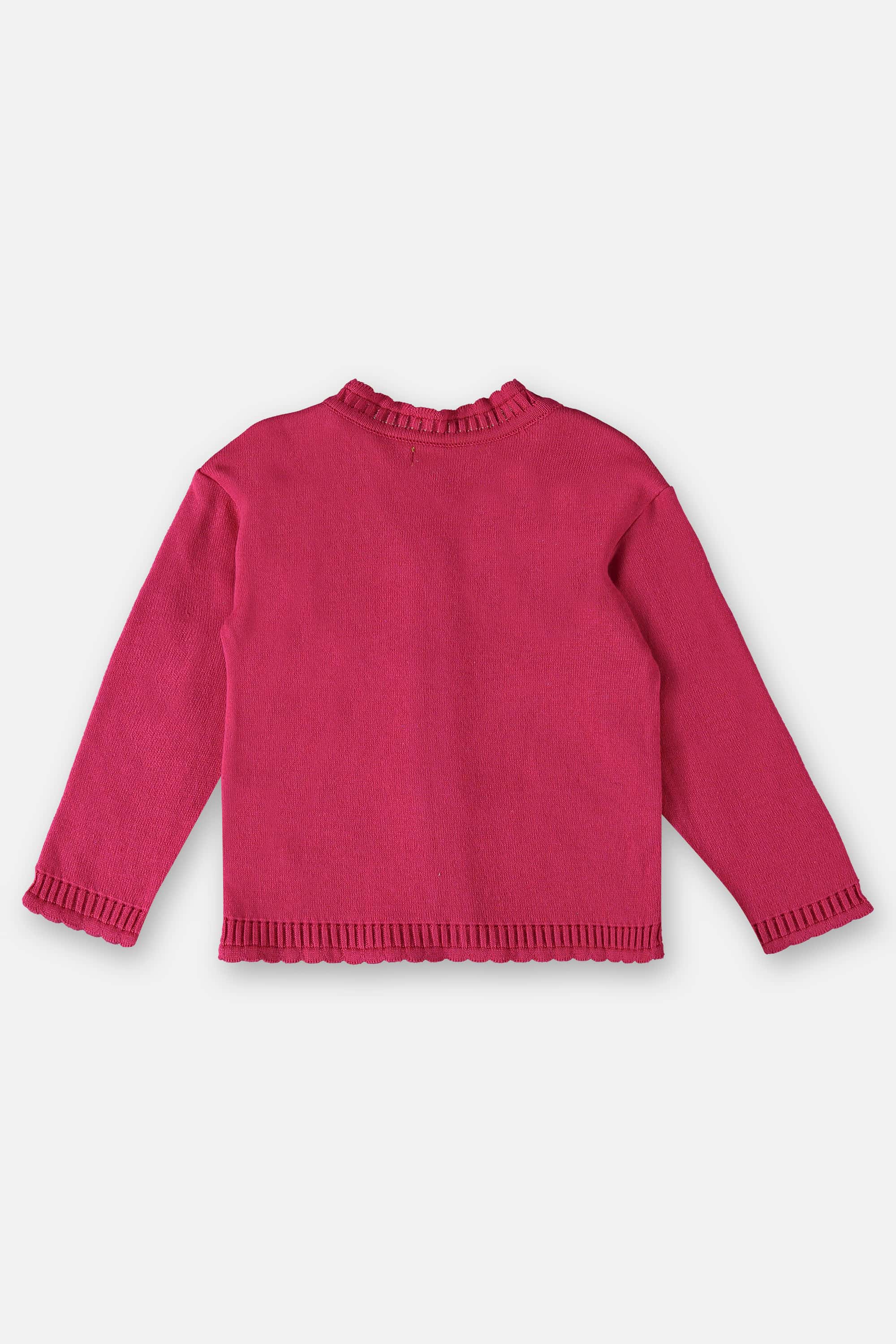 Casaco em Tricô Infantil para Meninas (Rosa) Up Baby - Imagem 3