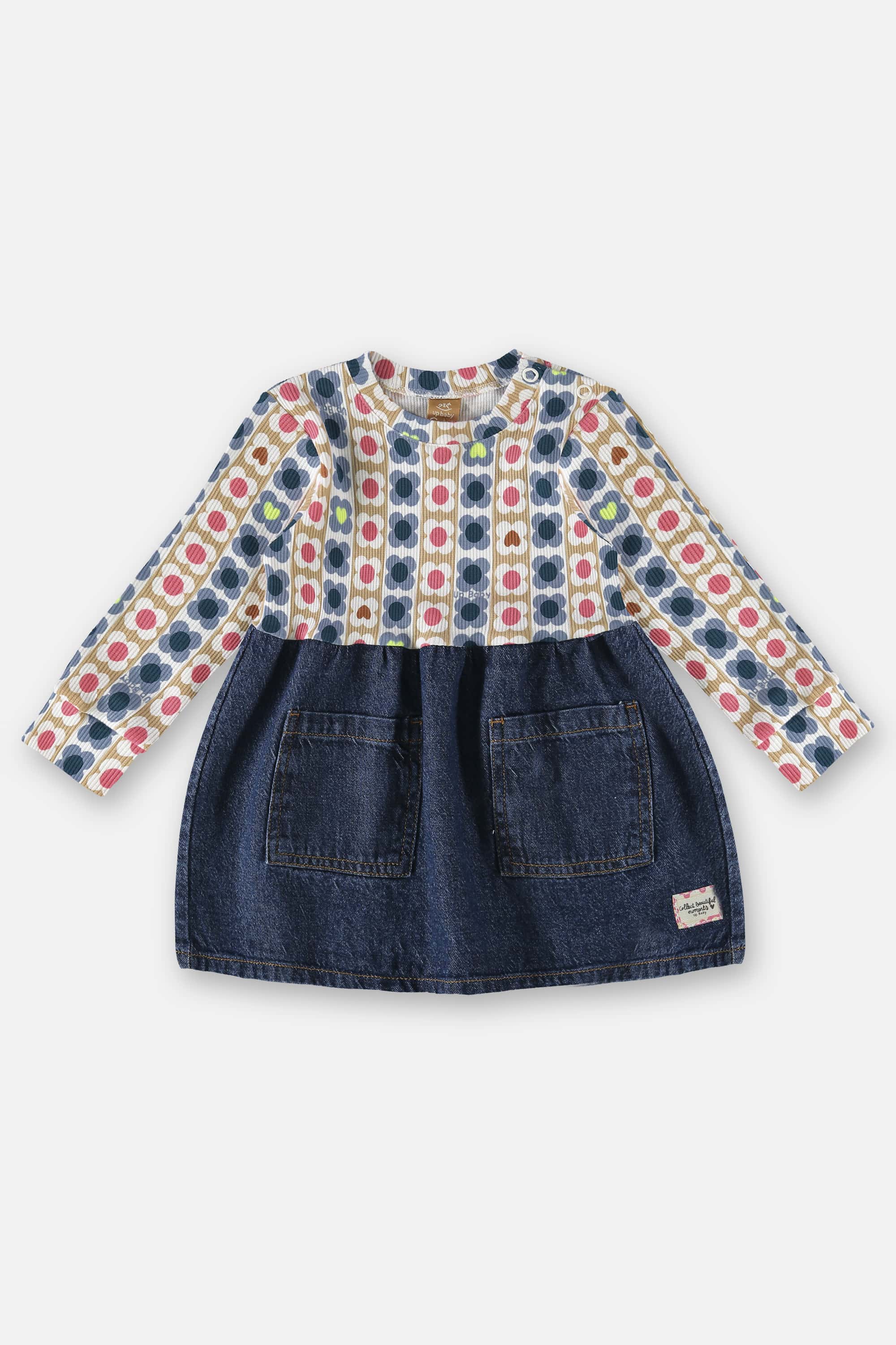 Vestido Para Bebê Menina (Azul) Up Baby
