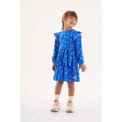 Vestido-Estampado-de-Manga-Longa-Infantil--Azul--Up-Baby