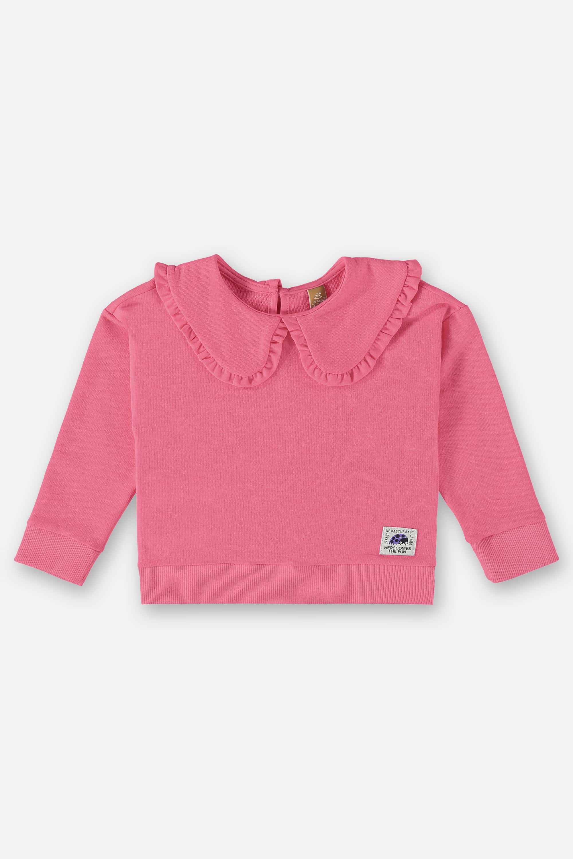 Blusão em Moletom Infantil Menina (Rosa Neon) Up Baby - Imagem 2