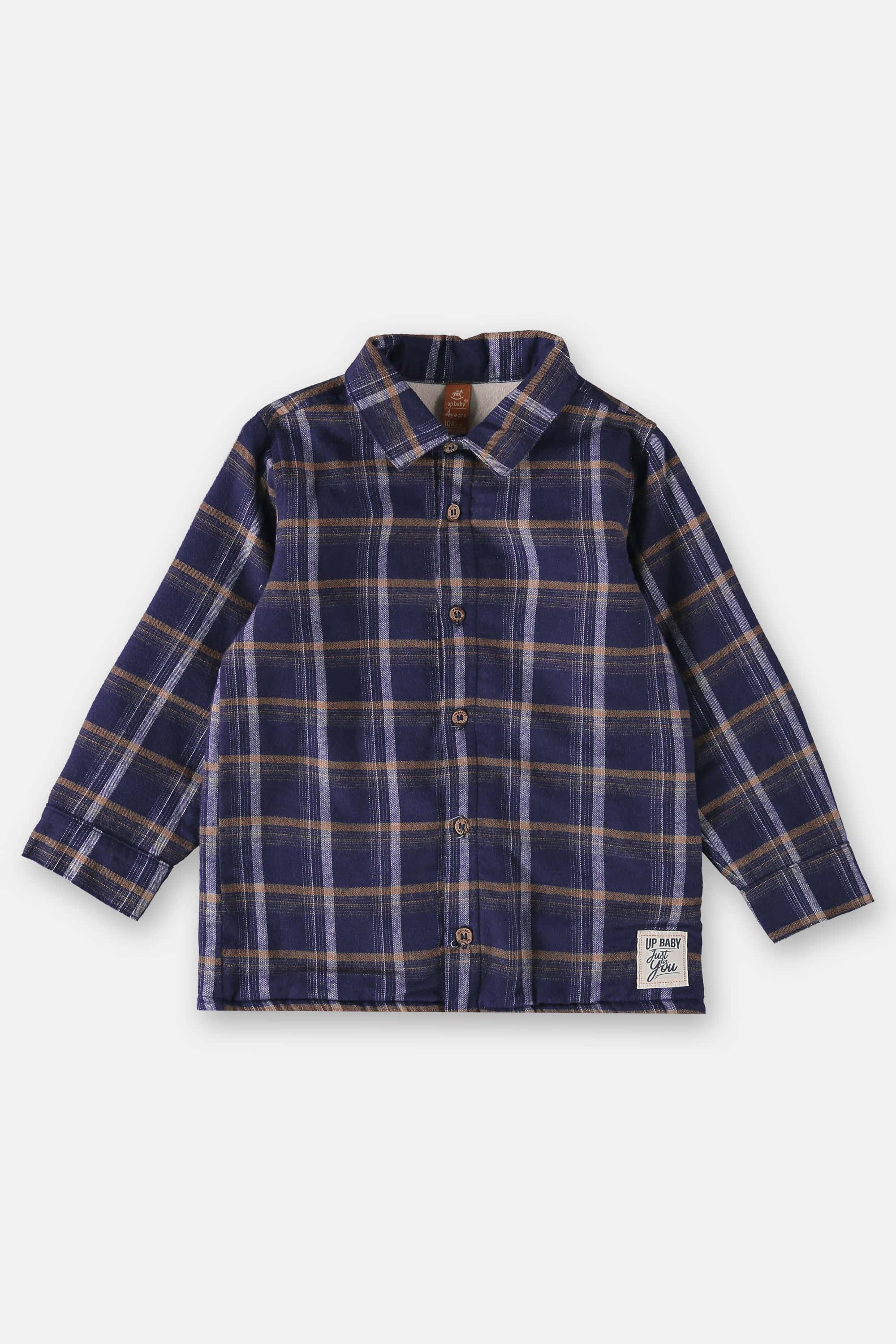 Camisa Xadrez Infantil Menino (Azul) Up Baby - Imagem 2