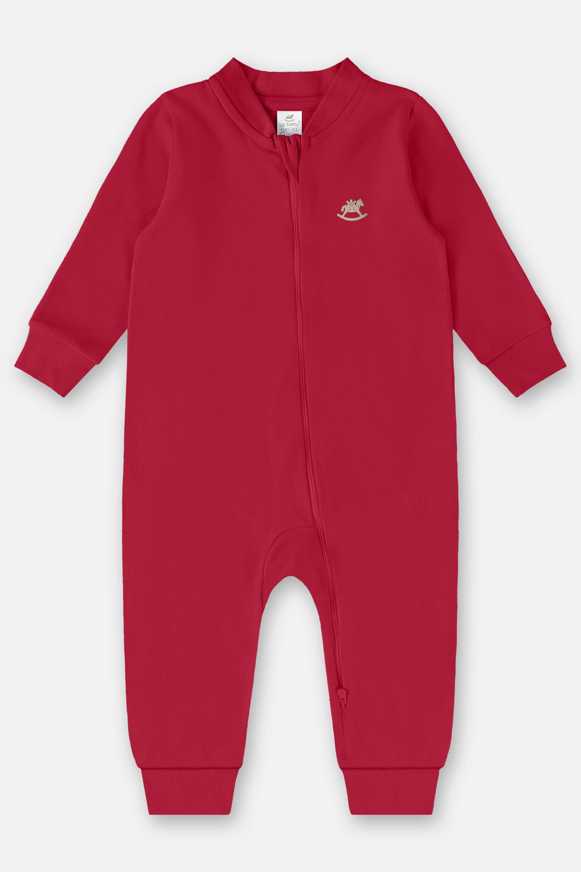 Macacão Básico em Suedine Unissex para Bebê (Vermelho) Up Baby - Imagem 2