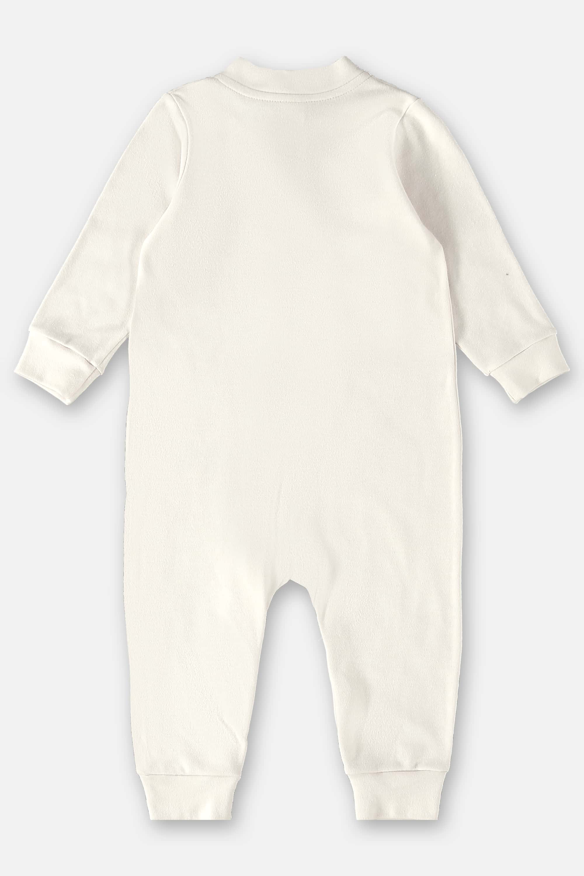 Macacão Básico em Suedine Unissex para Bebê (Off White) Up Baby - Imagem 3