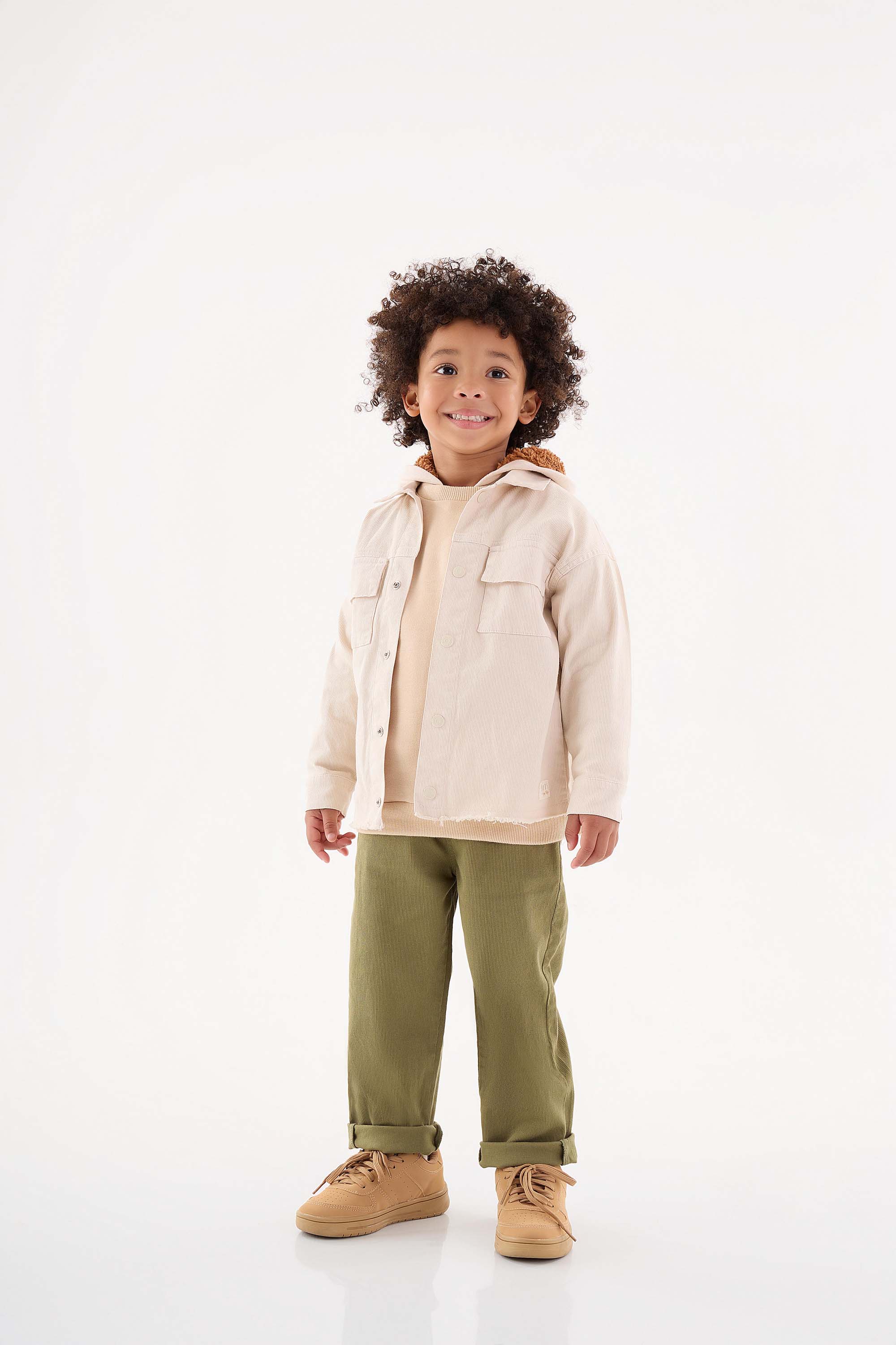 Calça em Sarja Infantil para Meninos (Verde) Up Baby