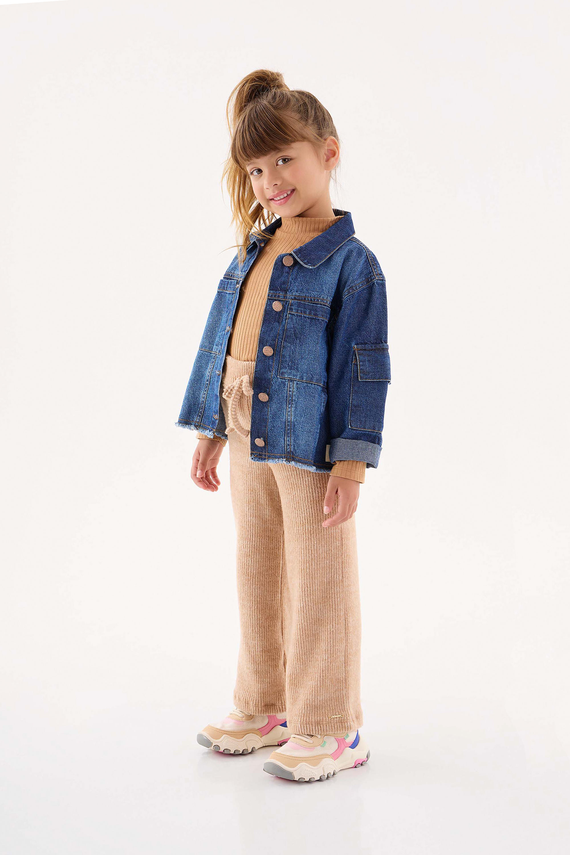 Jaqueta Jeans Infantil Menina (Azul) Up Baby