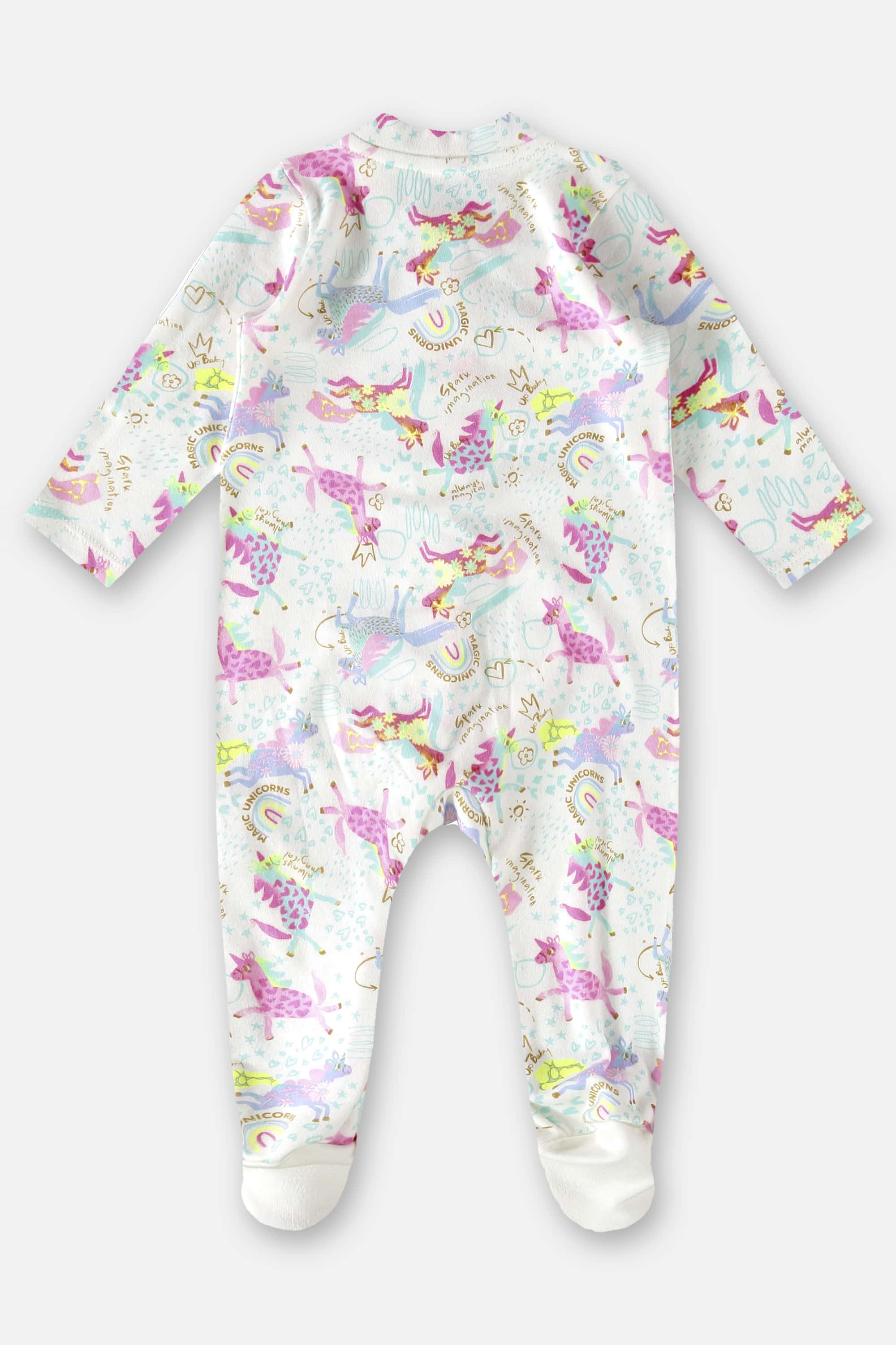 Macacão Estampado Bebê Menina (Off White) Up Baby - Imagem 3