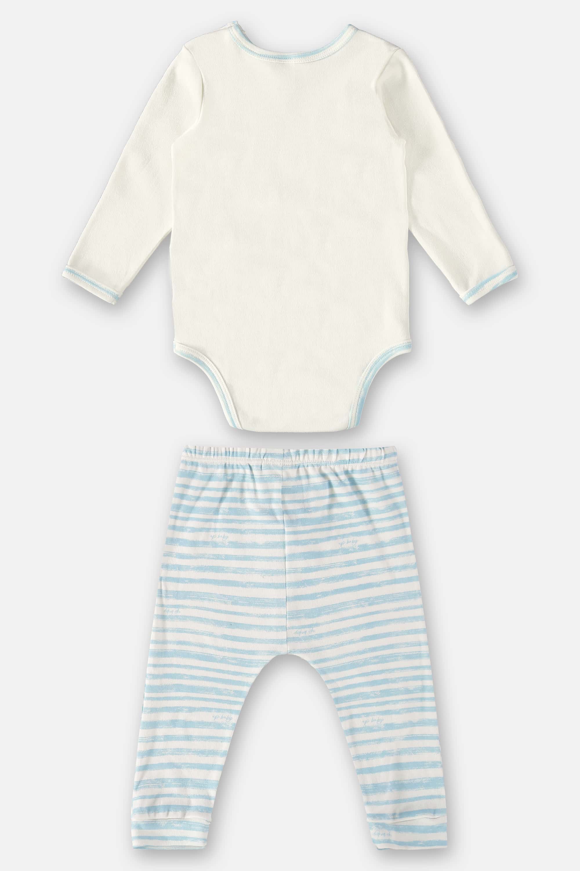 Conjunto Body e Calça Comfy para Bebê Menino (Off White) Up Baby - Imagem 5