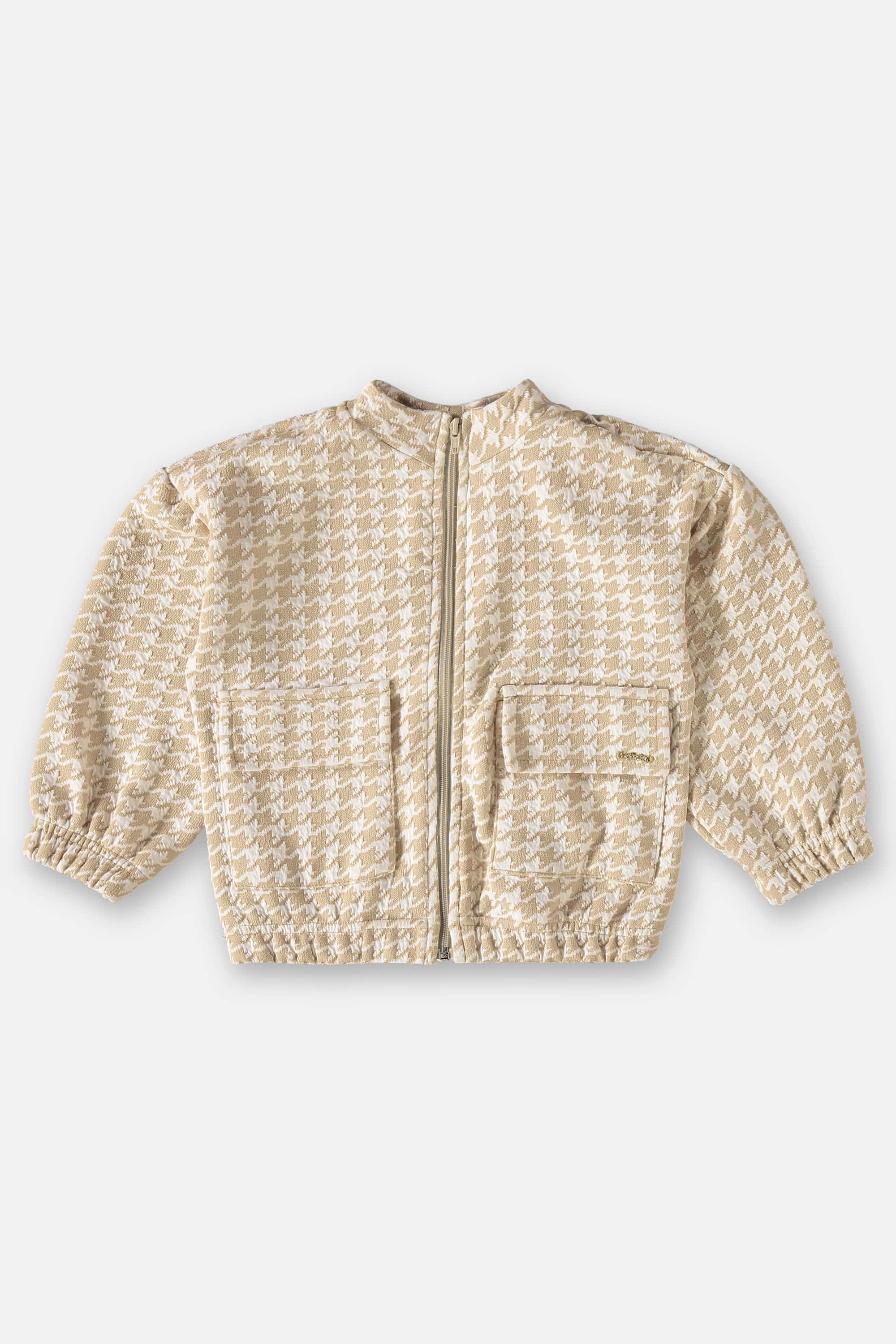 Jaqueta Xadrez Infantil Menina (Bege) Up Baby - Imagem 2