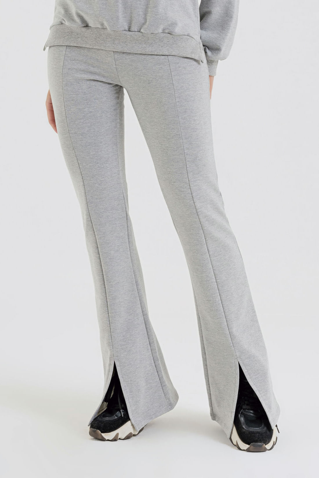 Calça Básica Feminina em Molecotton (Cinza) Just Basic - Imagem 3