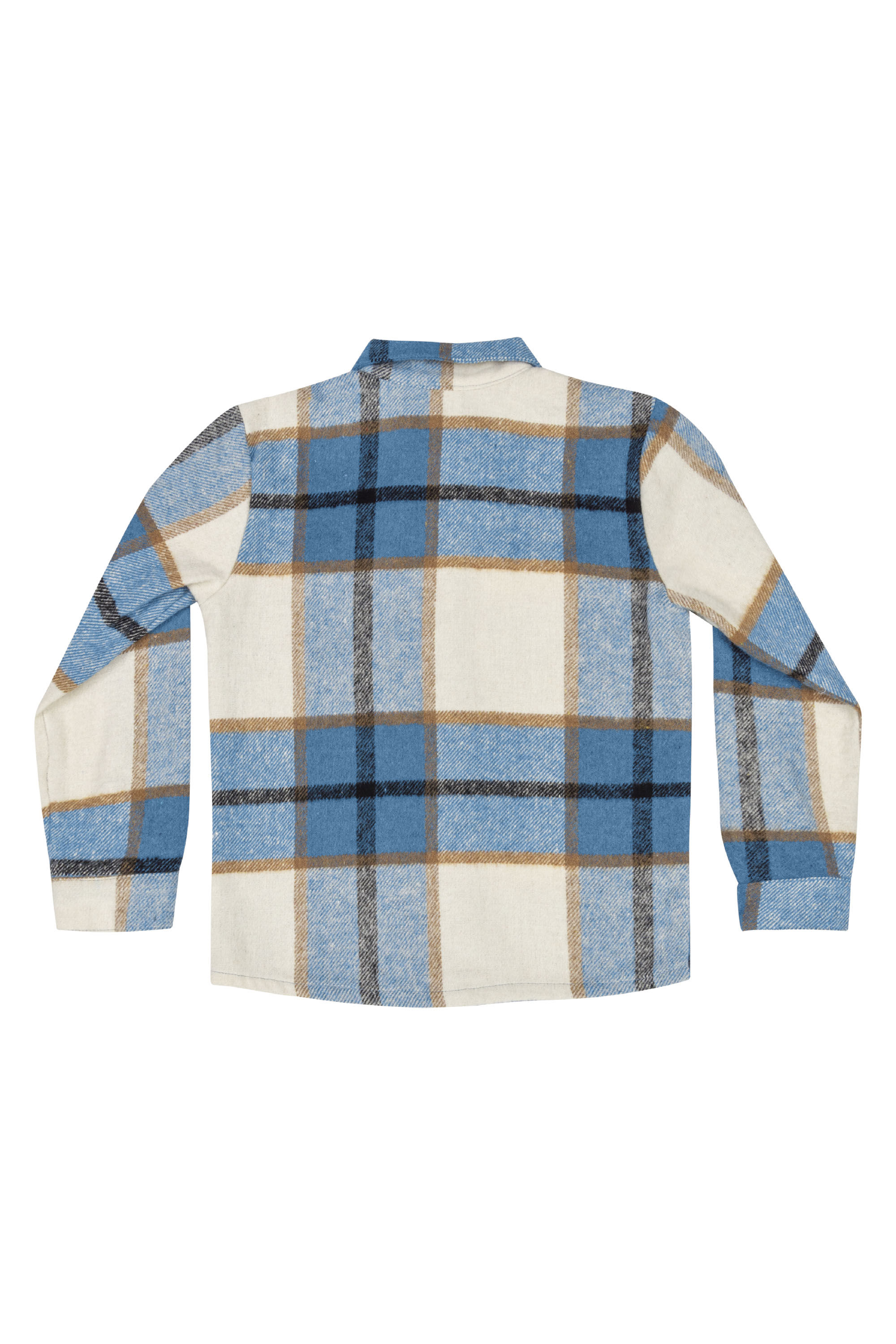 Camisa de Flanela Xadrez Infantil para Menino (Azul) Quimby - Imagem 3