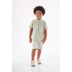 Conjunto-com-Camisa-Xadrez-e-Bermuda-Infantil--Verde--Up-Baby