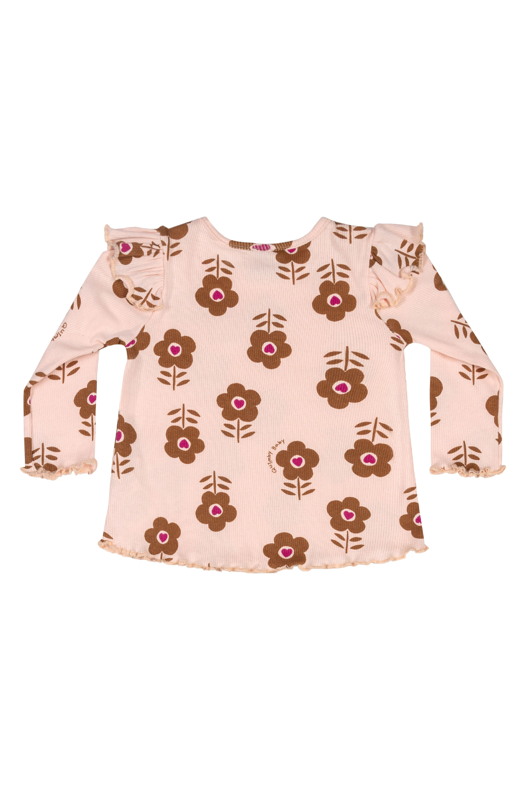 Conjunto Blusa e Calça Flare para Bebê Menina (Bege) Quimby - Imagem 4