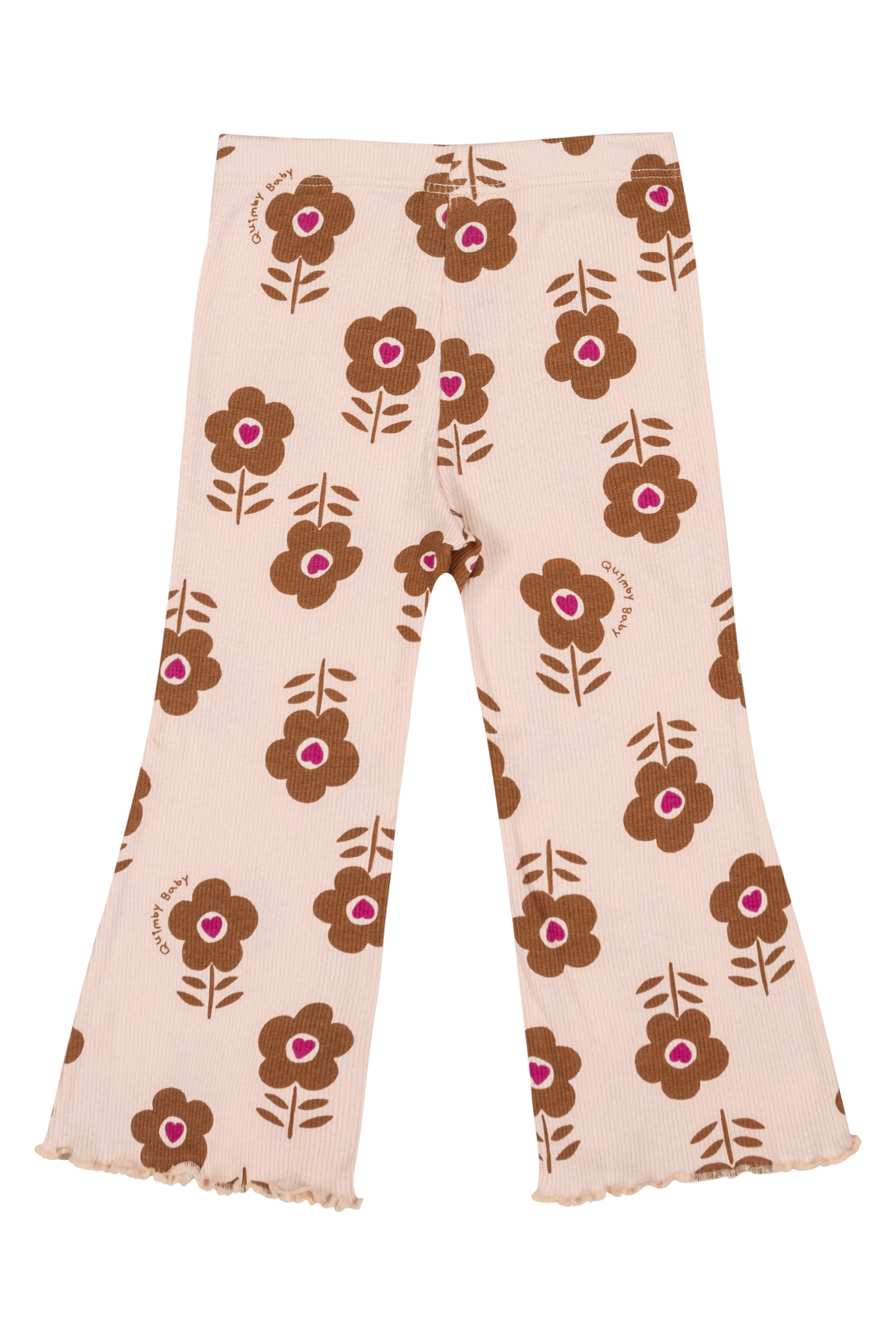 Conjunto Blusa e Calça Flare para Bebê Menina (Bege) Quimby - Imagem 5