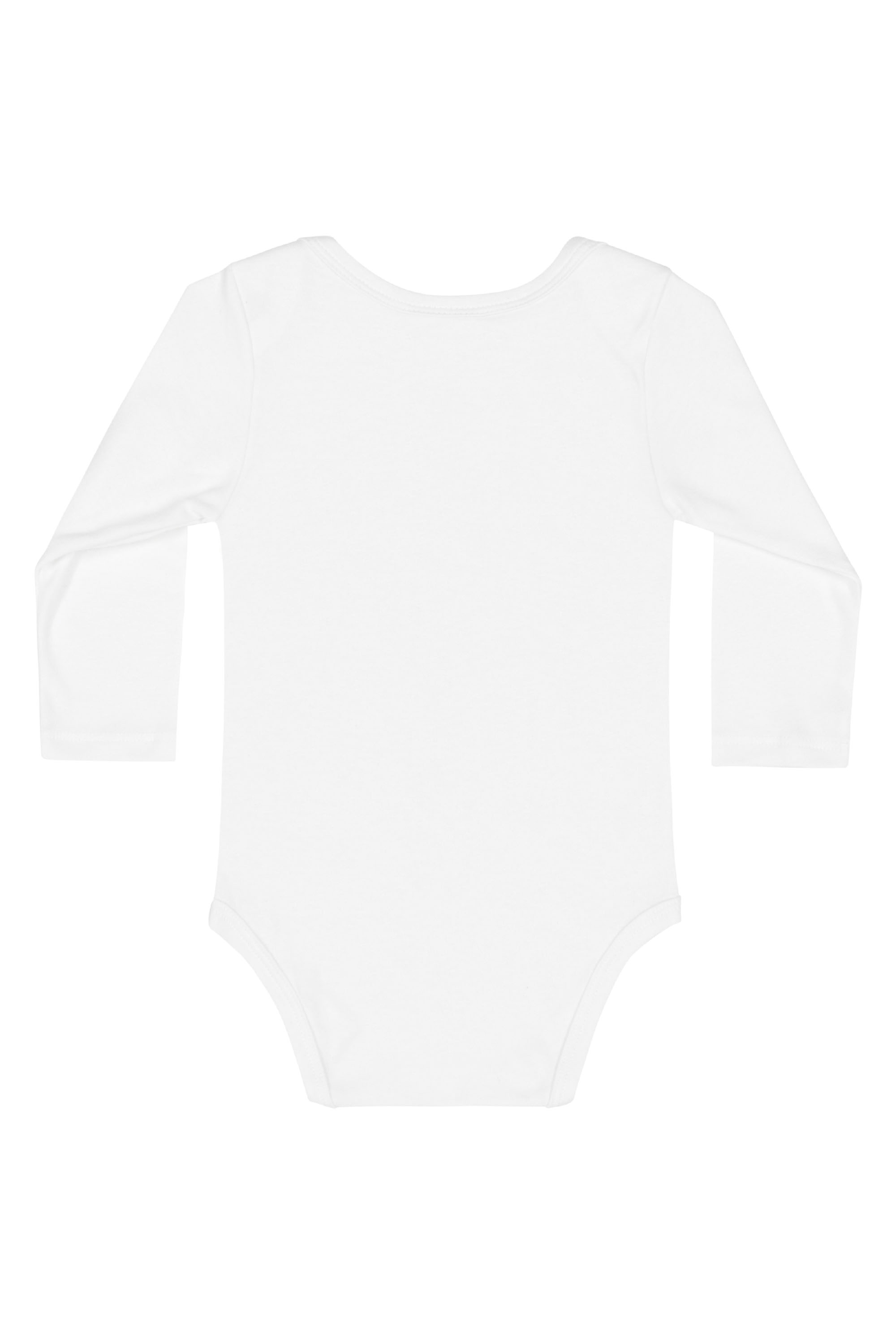 Body em Suedine Unissex para Bebê (Branco) Quimby - Imagem 2