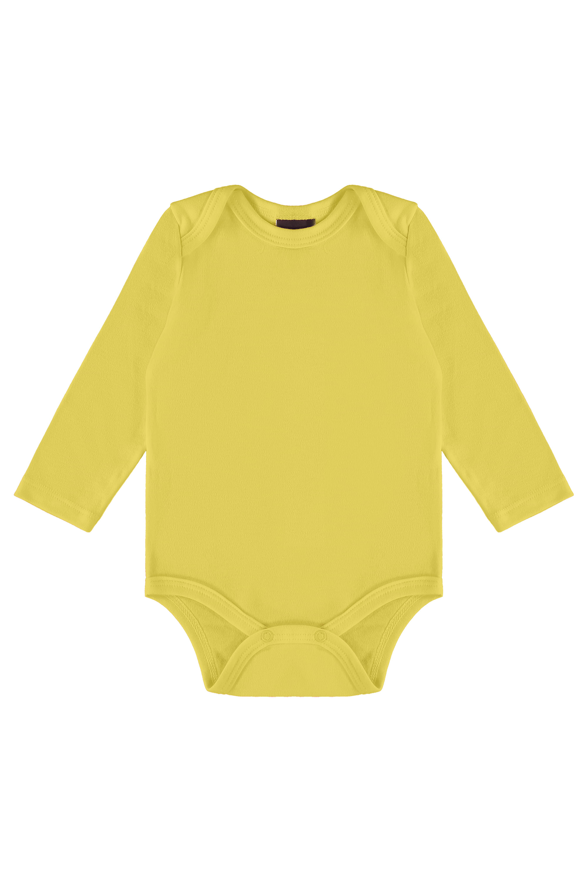 Body Manga Longa Básico Unissex para Bebê (Amarelo) Guloseima - Imagem 2