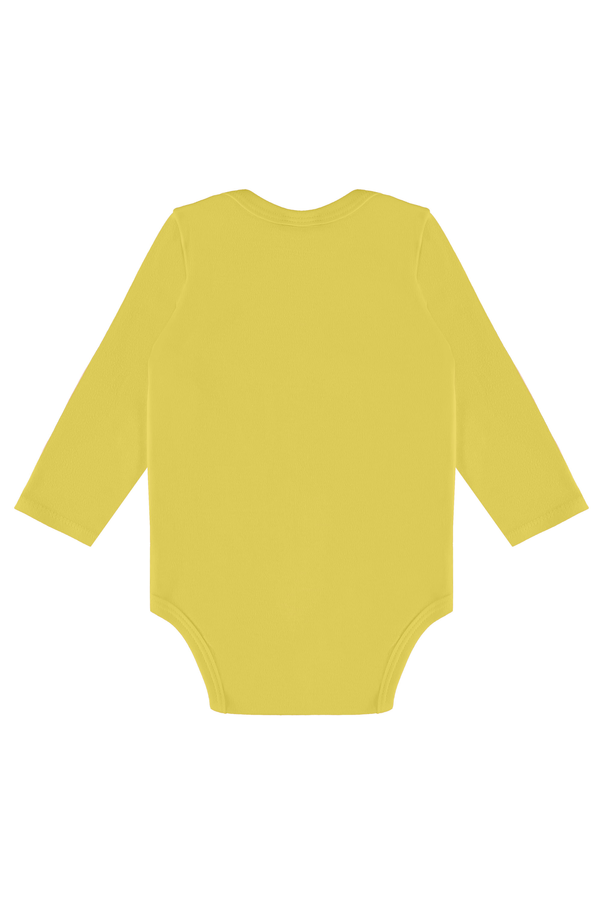 Body Manga Longa Básico Unissex para Bebê (Amarelo) Guloseima - Imagem 3