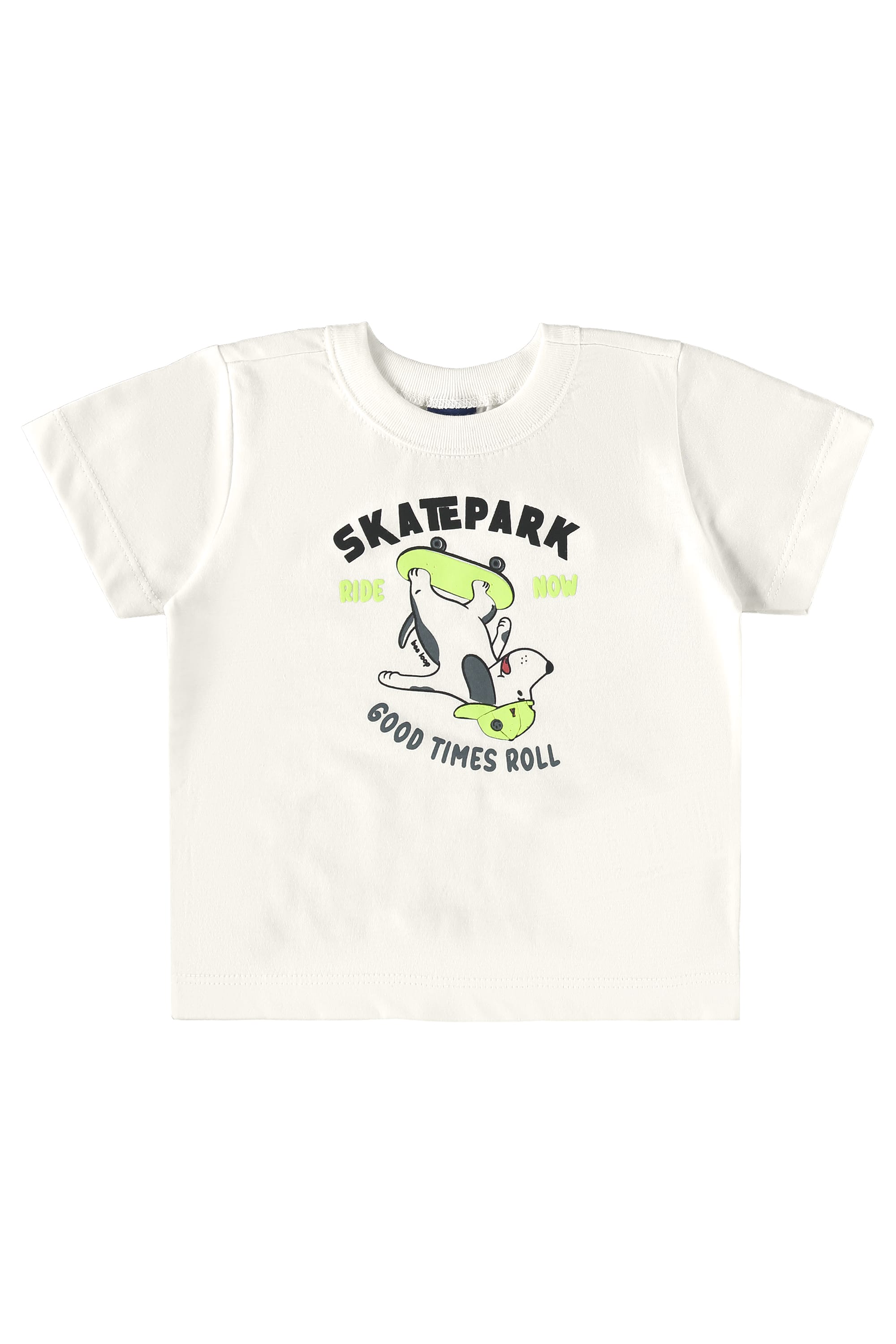 Conjunto com Camiseta e Bermuda para Bebê Menino (Off White) Bee Loop - Imagem 2