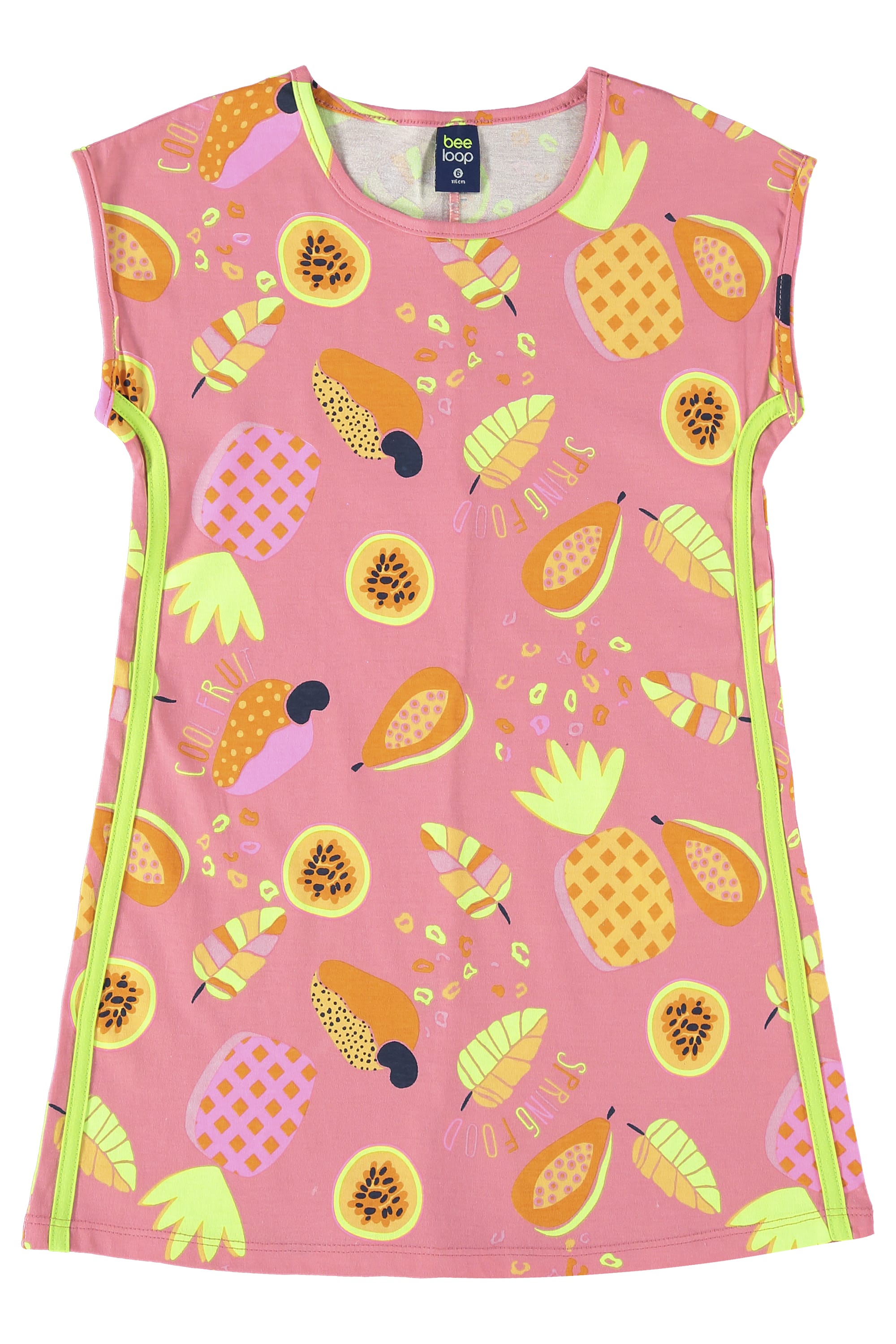 Vestido Infantil em Meia Malha (Rosa) Bee Loop