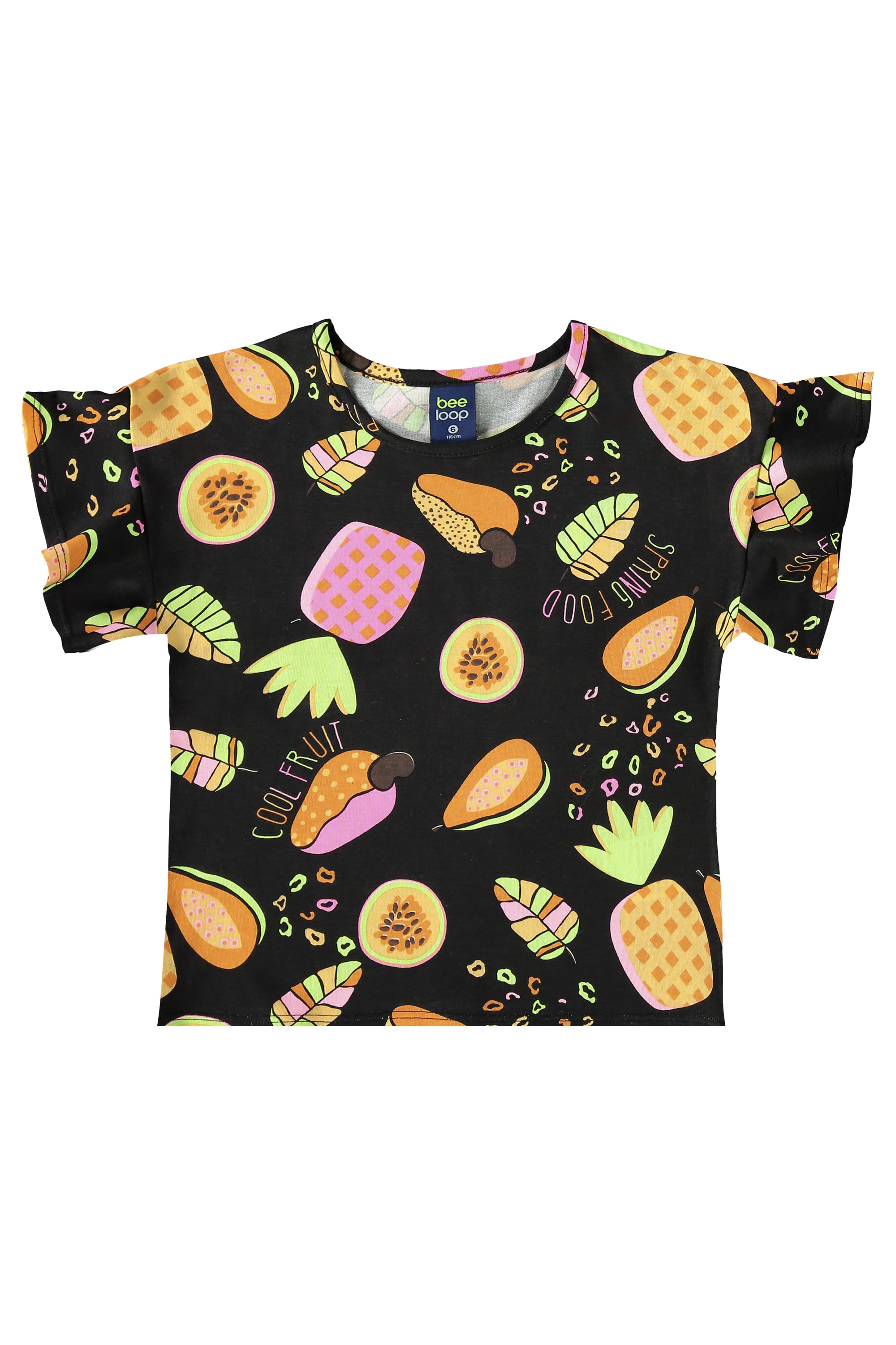 Conjunto Infantil com Blusa e Short para Menina (Preto) Bee Loop - Imagem 3