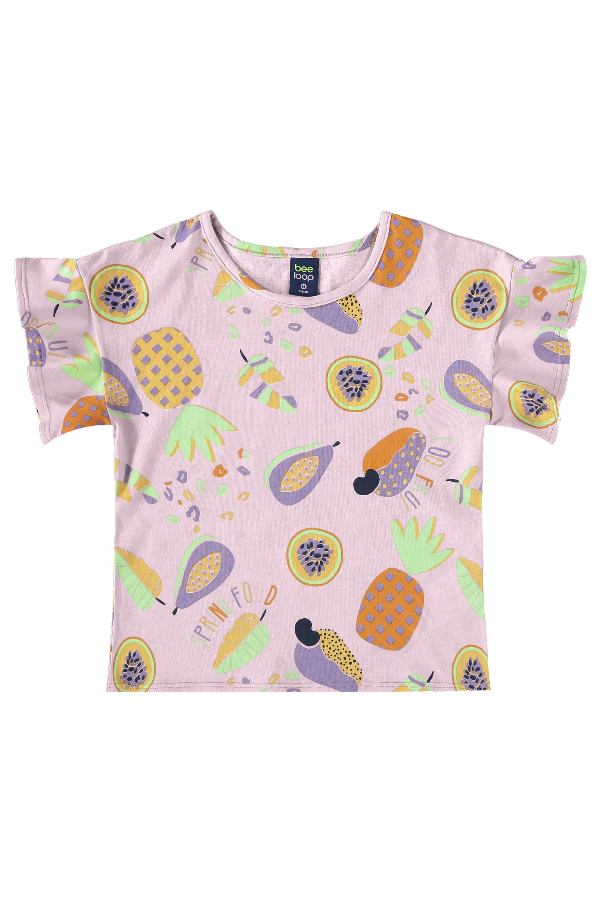 Conjunto Infantil com Blusa e Short para Menina (Roxo) Bee Loop - Imagem 2