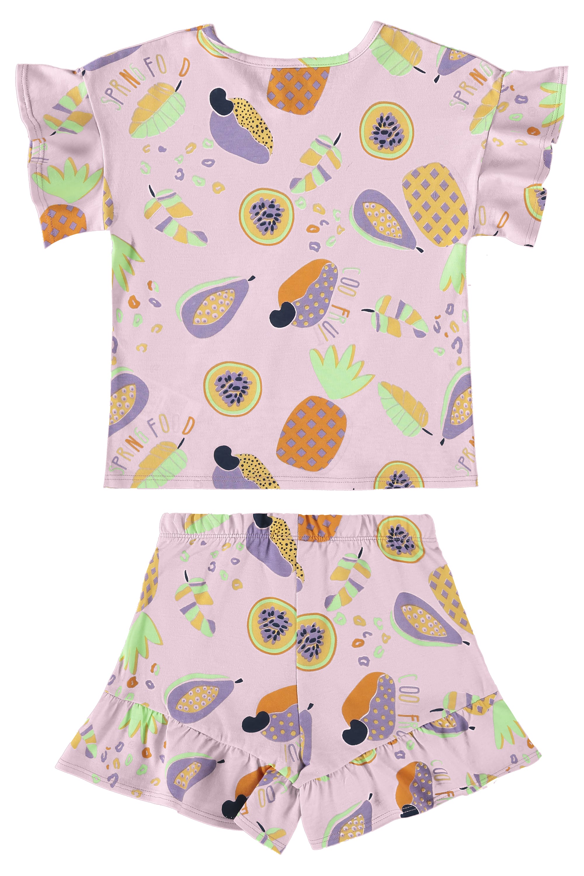 Conjunto Infantil com Blusa e Short para Menina (Roxo) Bee Loop - Imagem 4