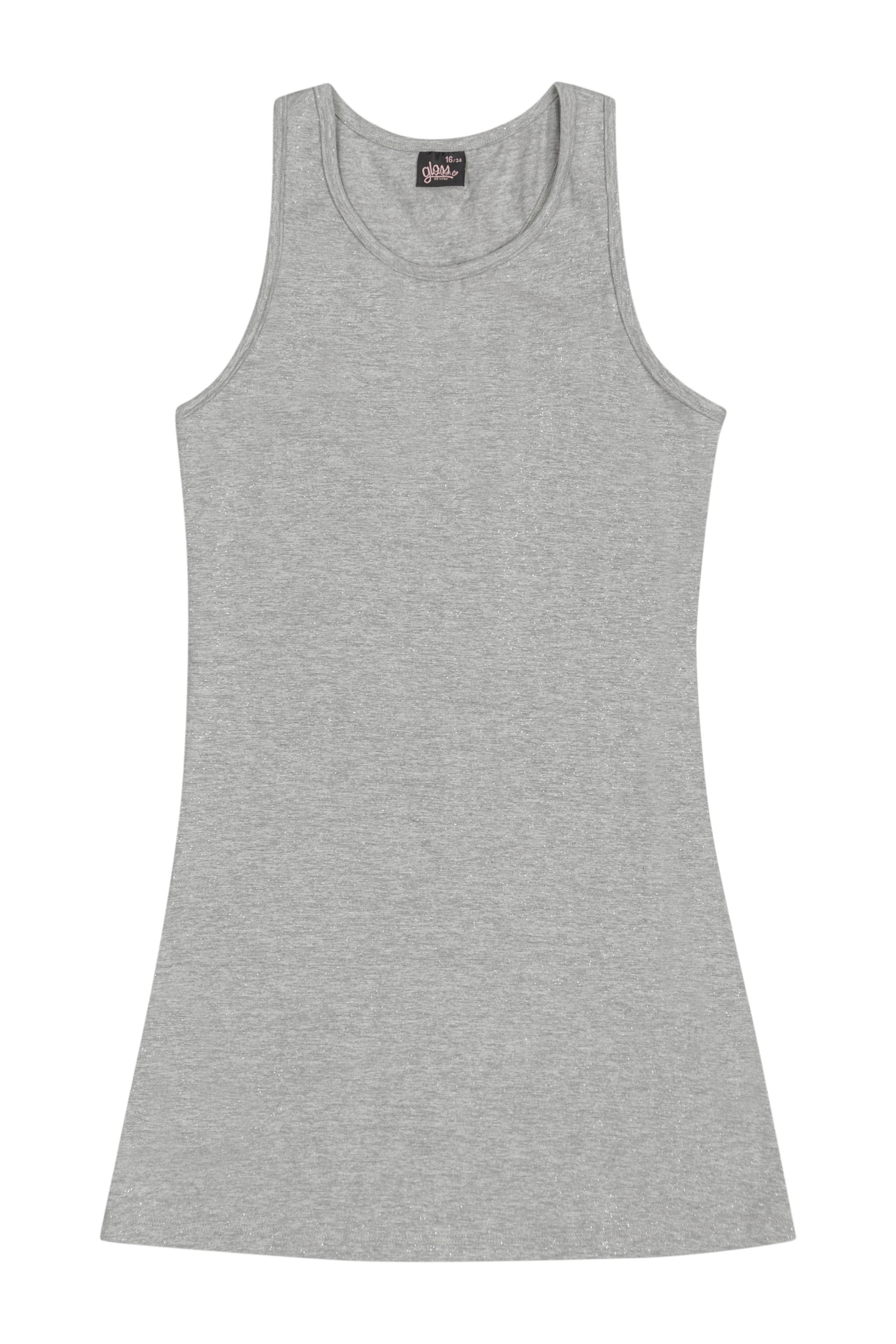Vestido em Cotton Juvenil (Prata) Gloss - Imagem 2