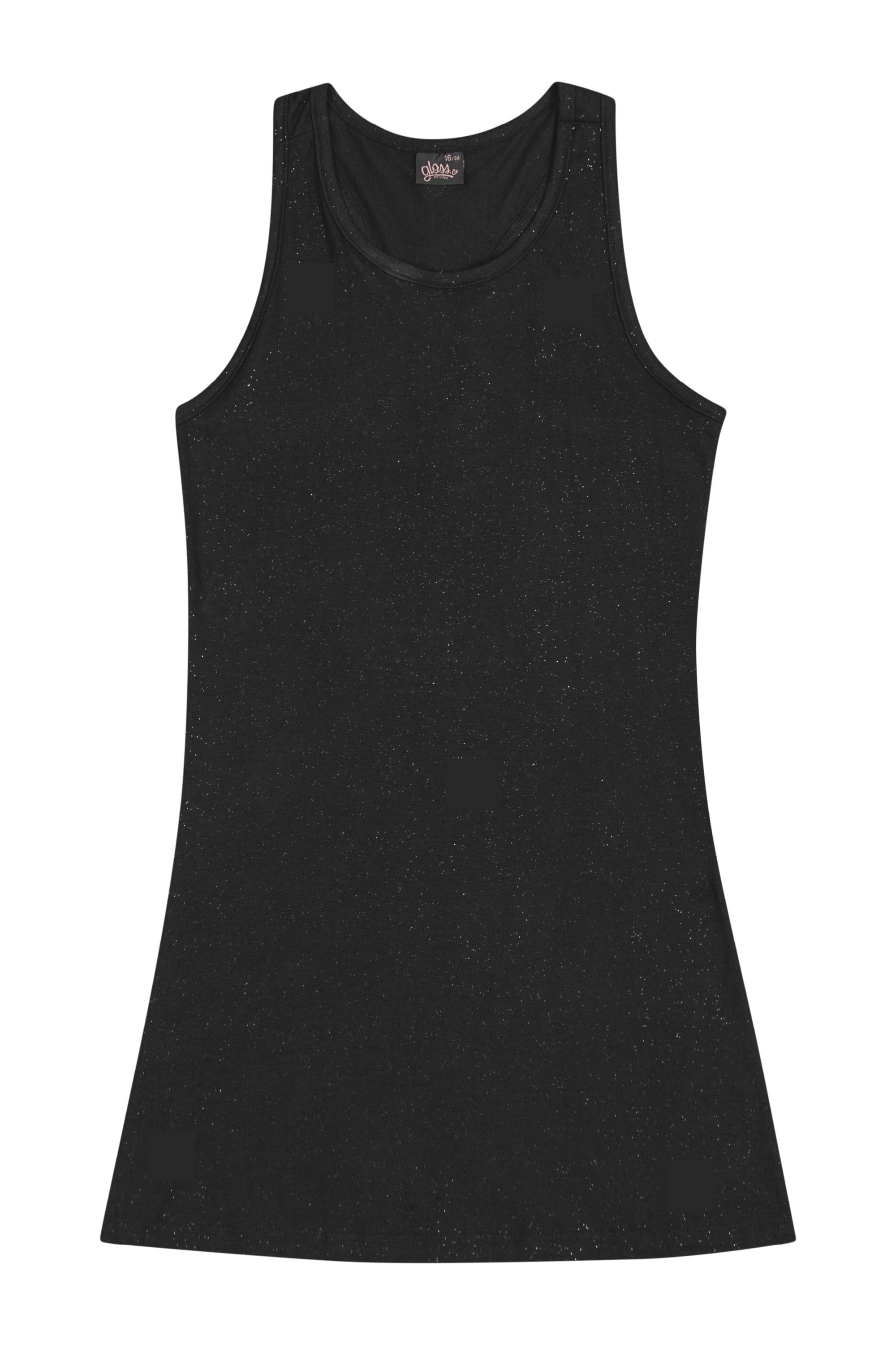 Vestido em Cotton Juvenil (Preto) Gloss - Imagem 2