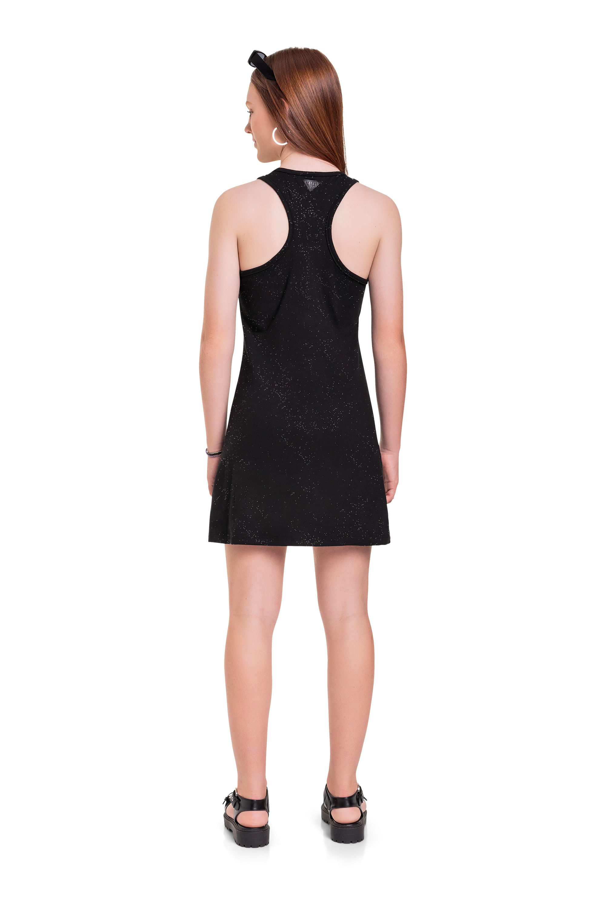 Vestido em Cotton Juvenil (Preto) Gloss - Imagem 3