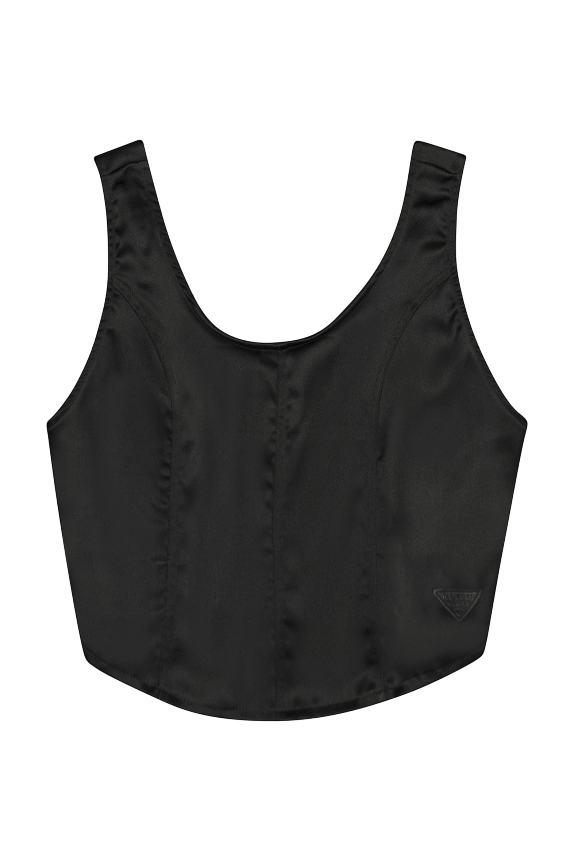 Top Cropped em Alfaiataria Juvenil (Preto) Gloss - Imagem 2