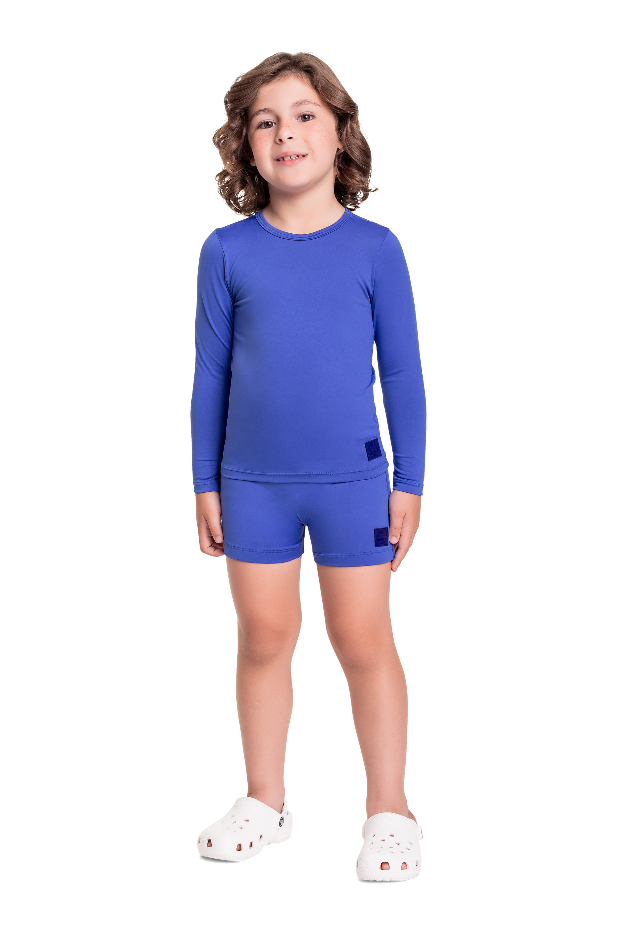 Sunga Boxer Infantil FPS +50 para Menino (Azul) Quimby