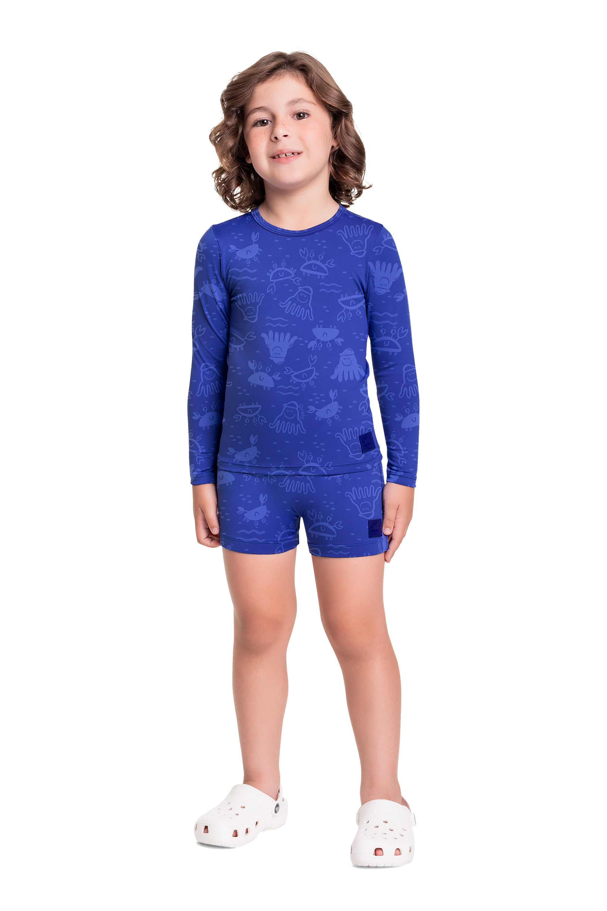 Sunga Boxer Infantil FPS +50 para Menino (Azul) Quimby - Imagem 3