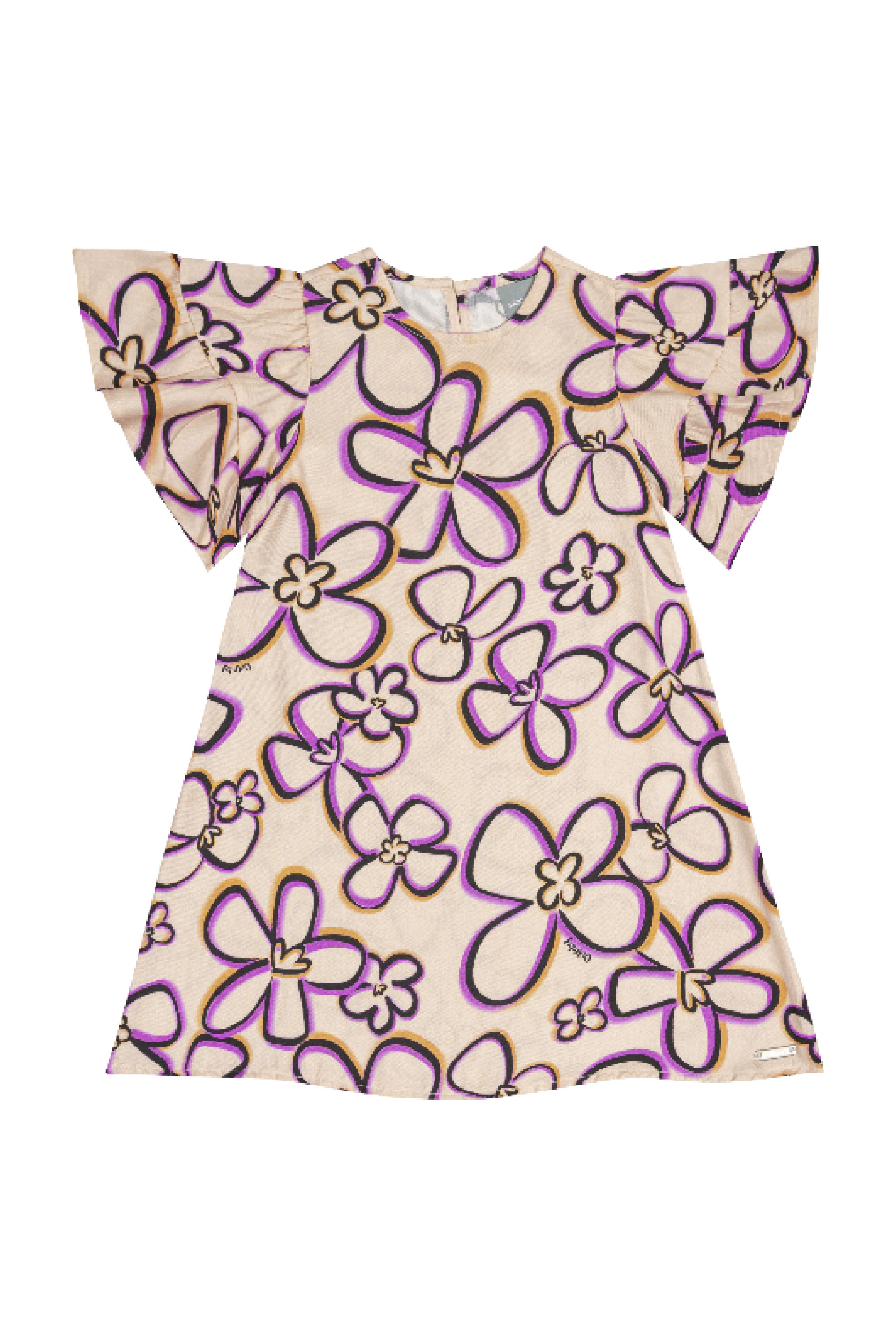 Vestido Infantil em Viscose para Menina (Laranja) Quimby - Imagem 2