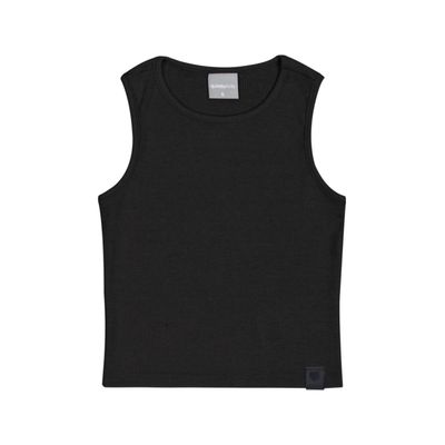 Cropped Básico Infantil em Ribana para Menina (Preto) Quimby