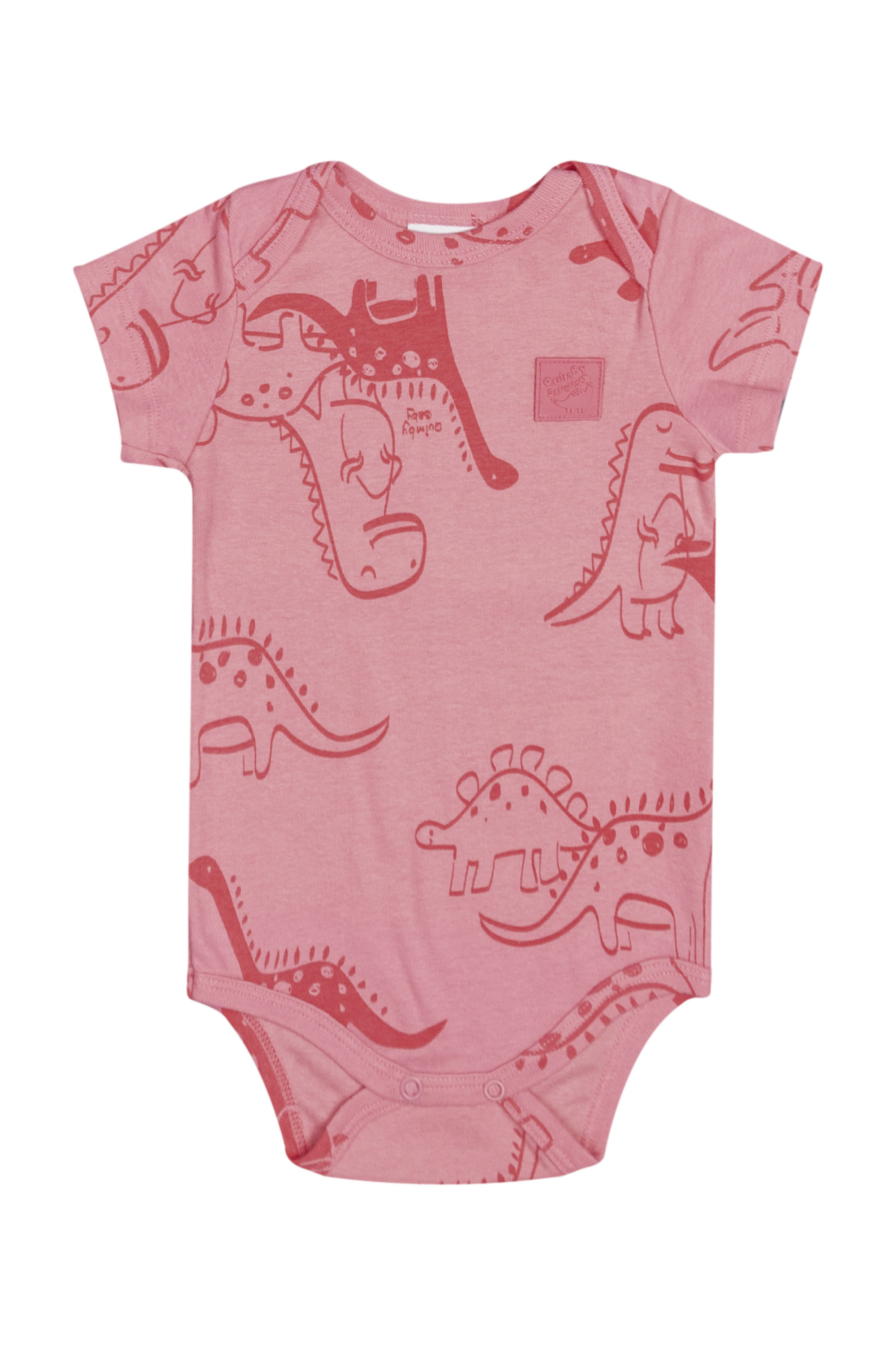 Body Unissex em Ribana para Bebê (Rosa) Quimby - Imagem 2