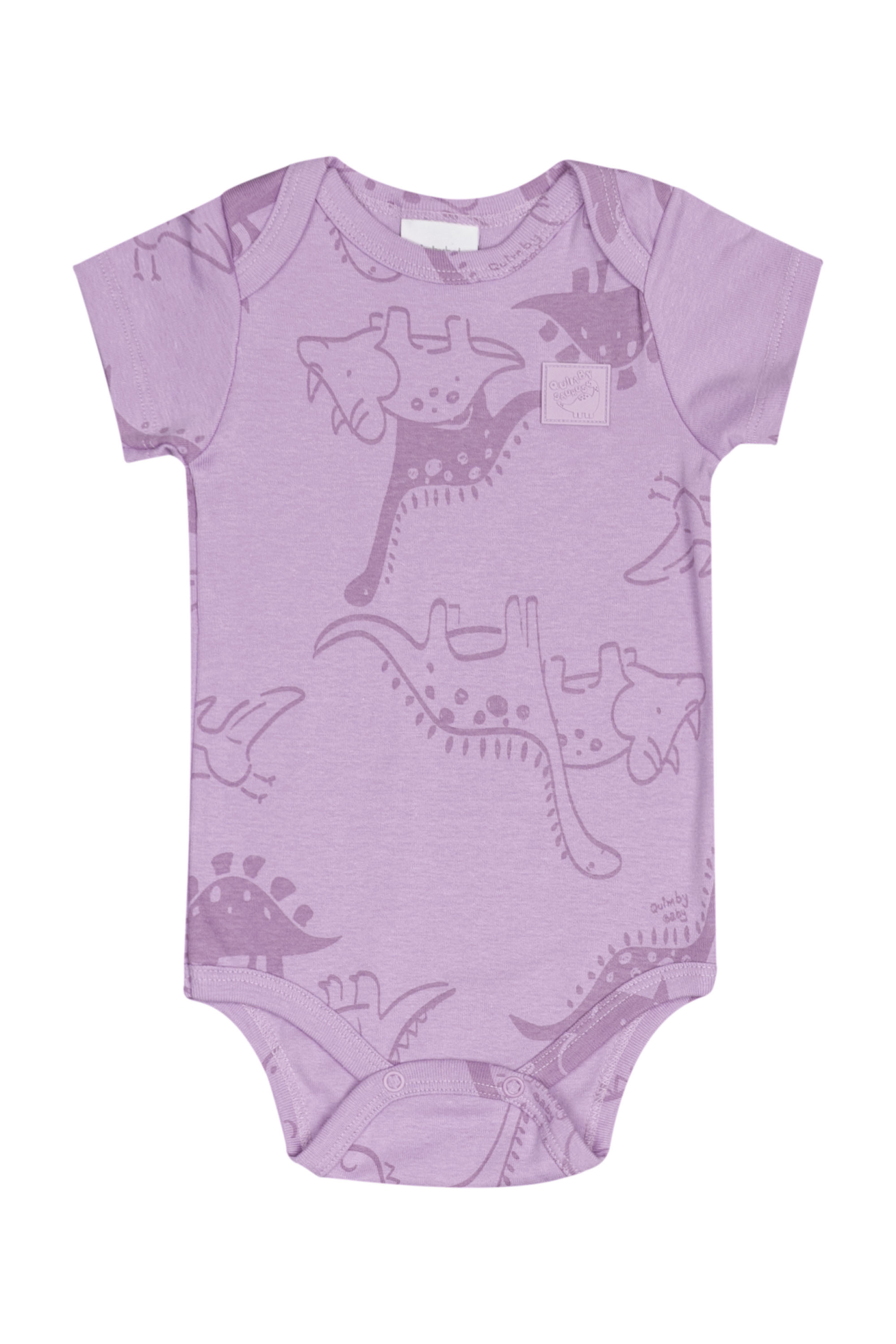 Body Unissex em Ribana para Bebê (Roxo) Quimby