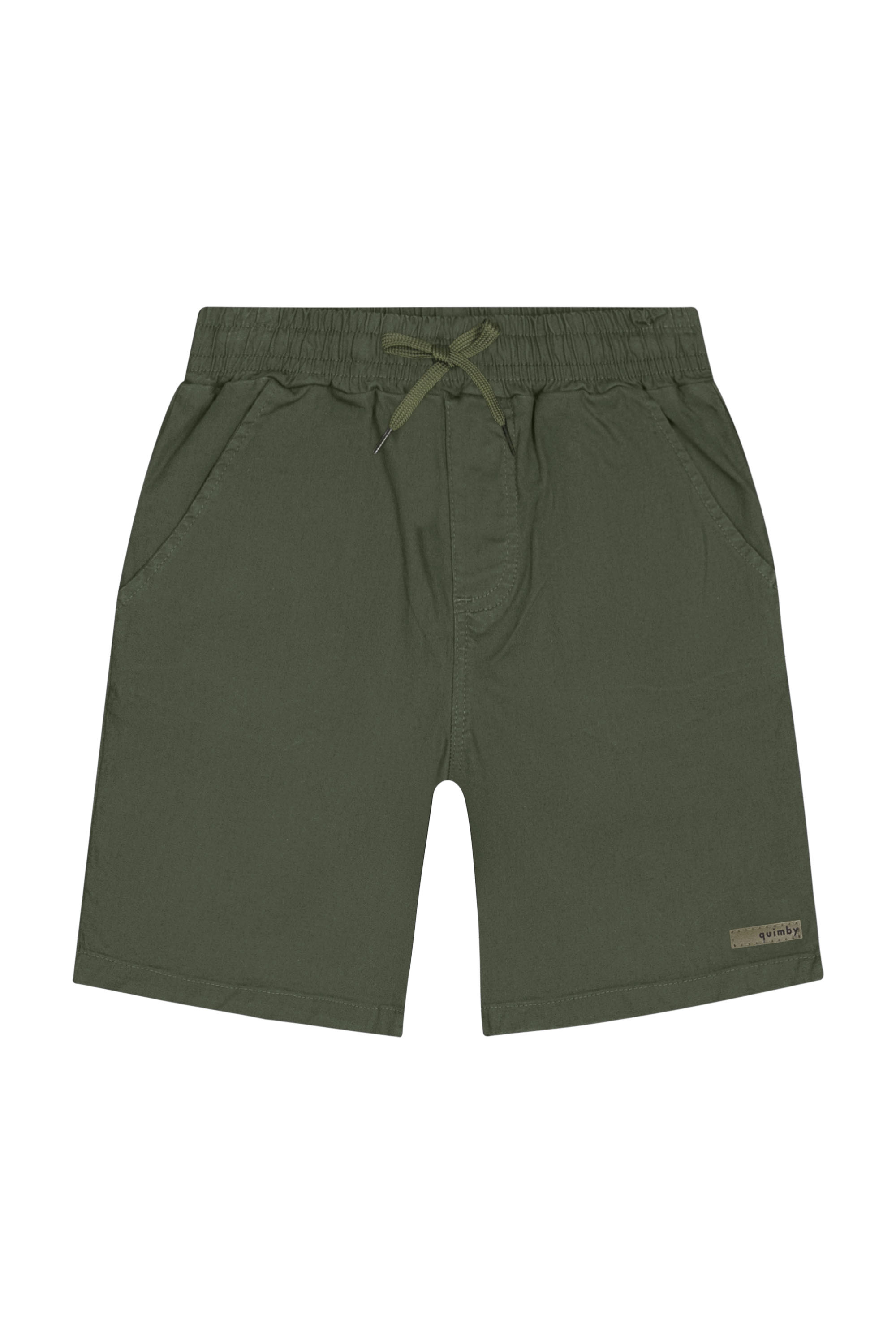 Bermuda Infantil em Sarja para Menino (Verde) Quimby