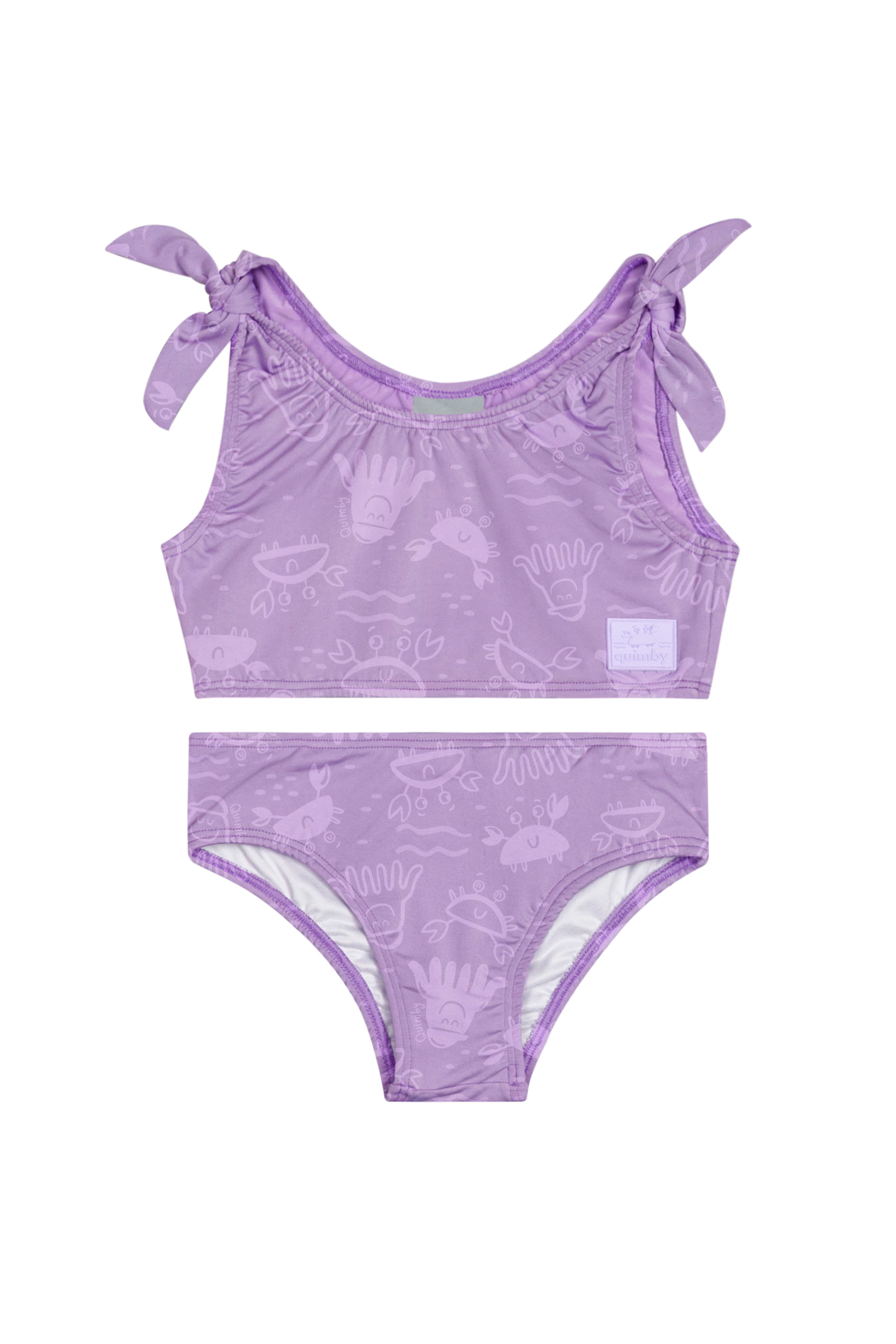 Biquíni Infantil com Estampa Revela na Água e FPS +50 (Roxo) Quimby - Imagem 6
