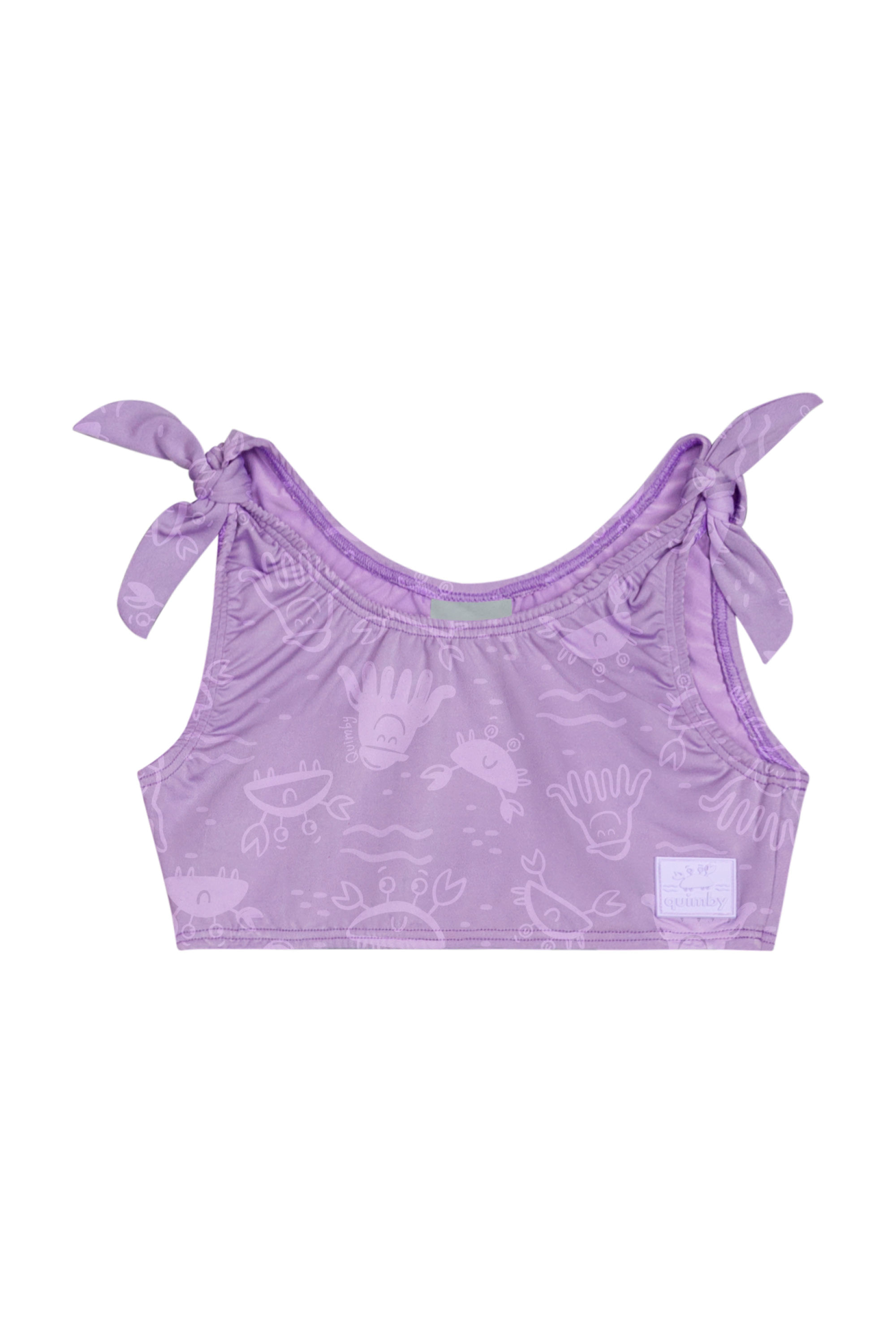 Biquíni Infantil com Estampa Revela na Água e FPS +50 (Roxo) Quimby - Imagem 7